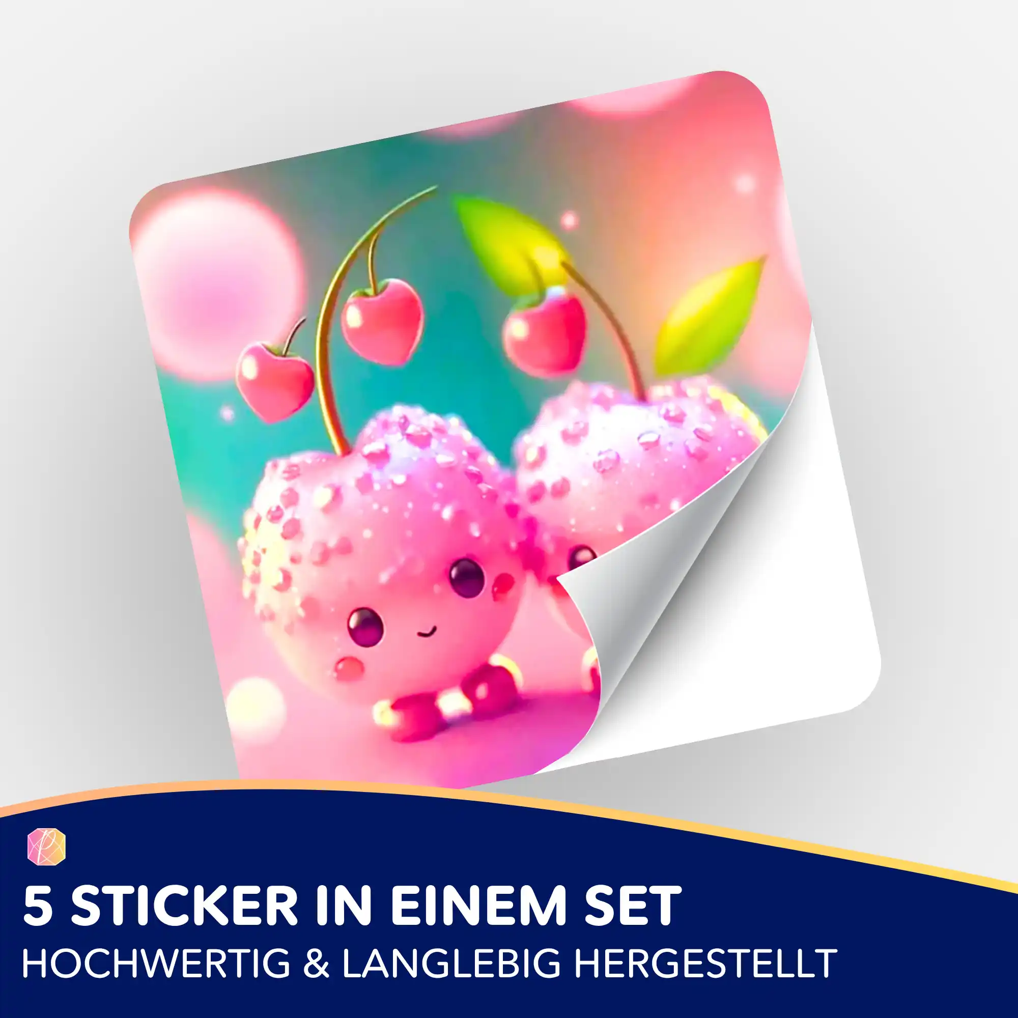 Aufkleber 5er-Set - Sweet Cherrys - Image 2