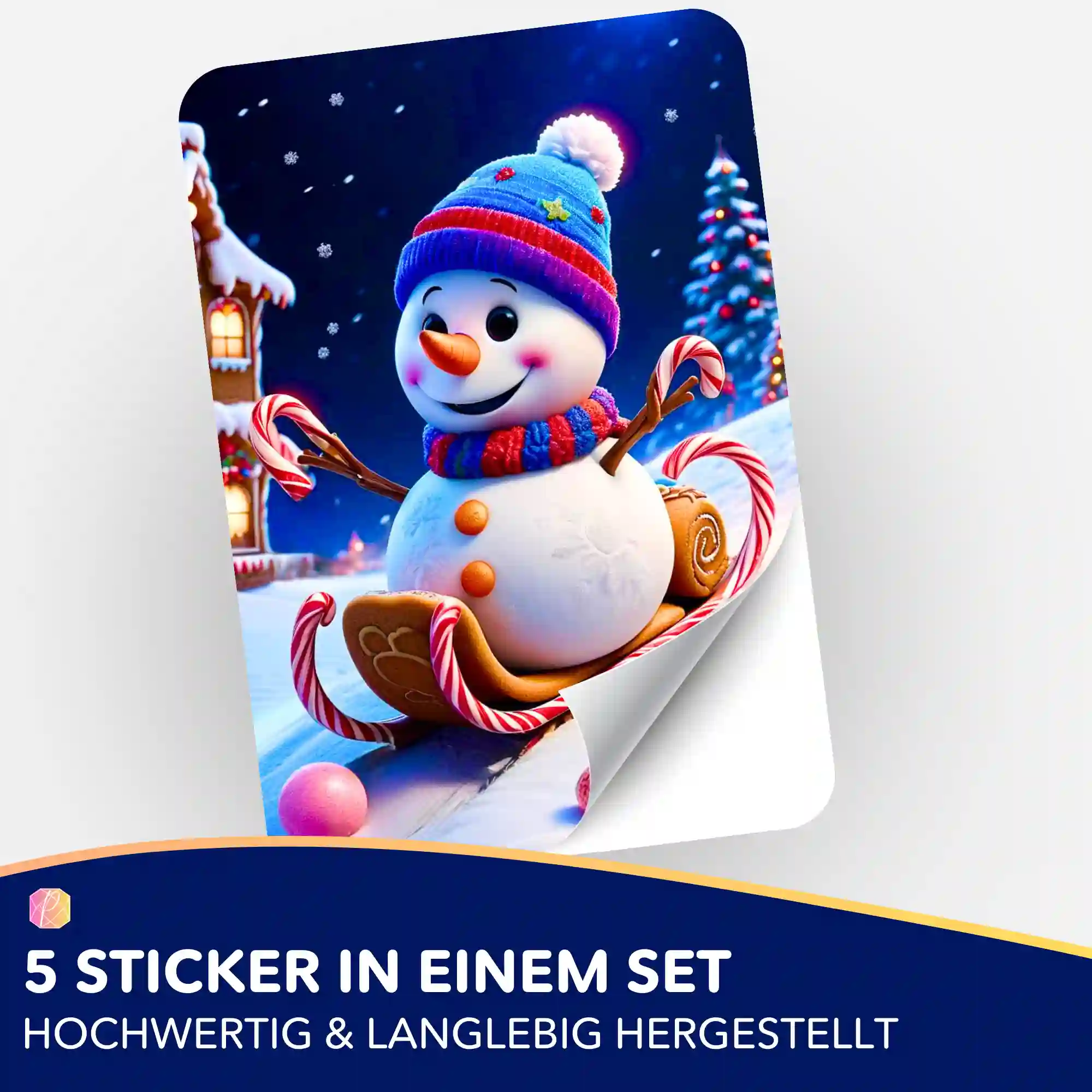 Aufkleber 5er-Set - Sweet Schlittenfahrt "Limited Edition" - Image 2