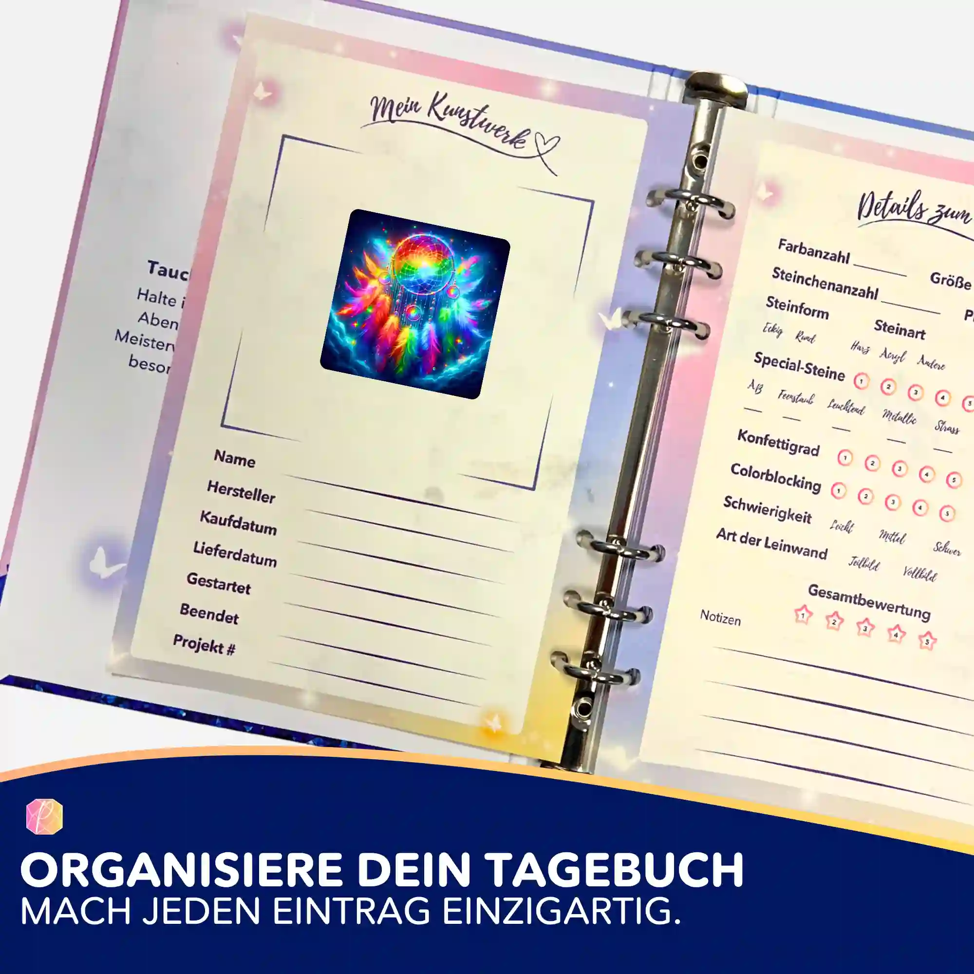 Aufkleber 5er-Set - Träumerei im Federspiel - Image 3
