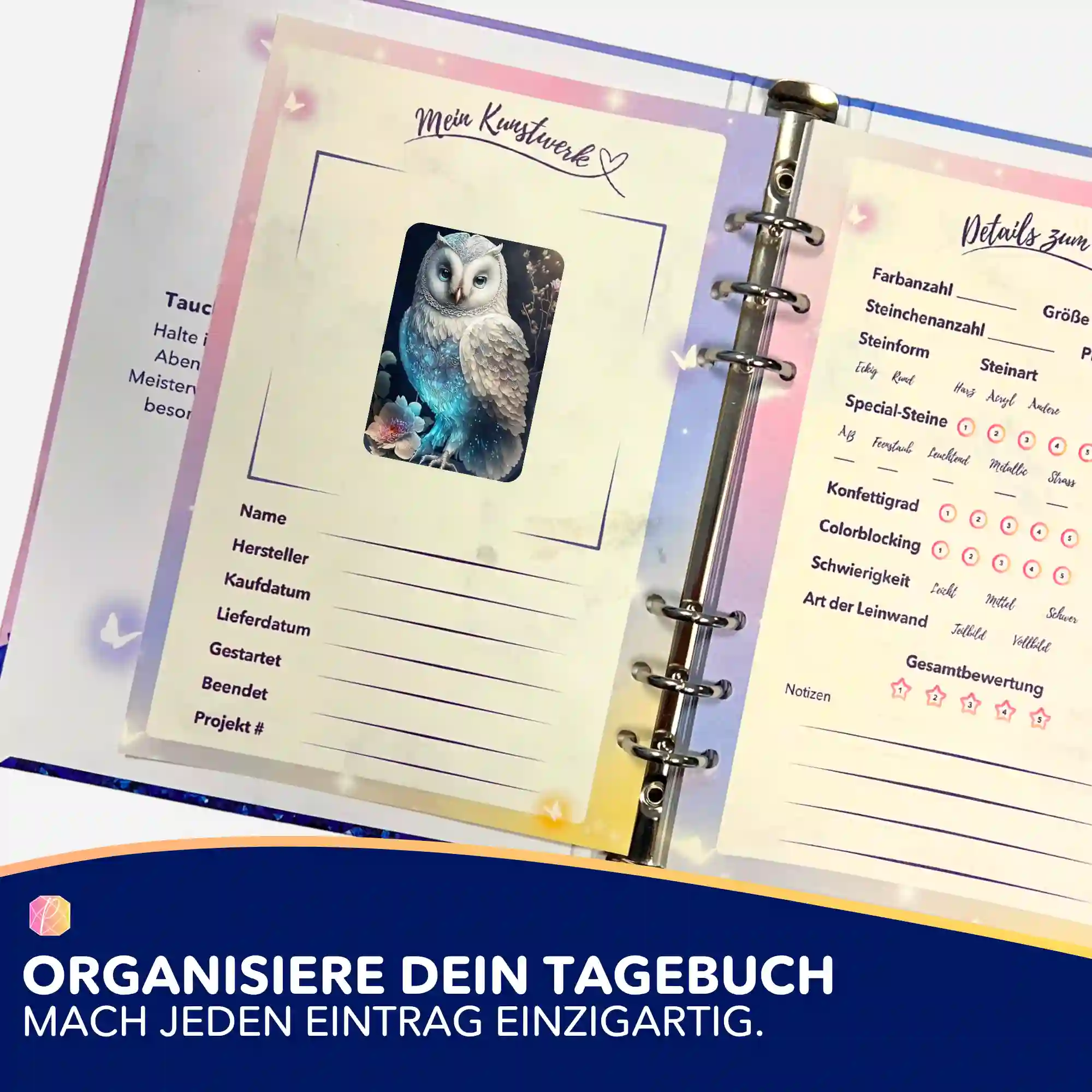 Aufkleber 5er-Set - White Owl - Image 3
