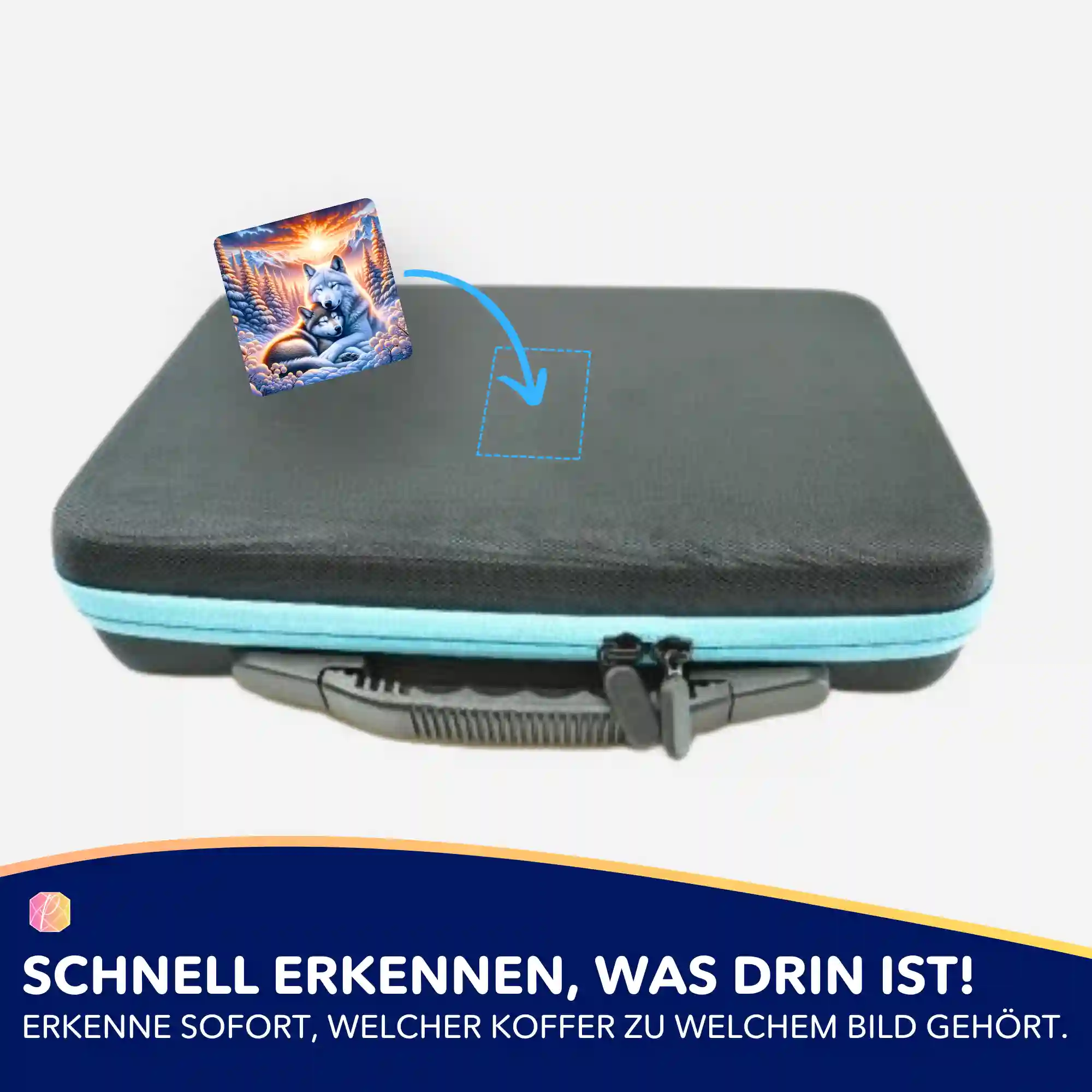 Aufkleber 5er-Set - Wolfliebe im Sonnenaufgang - Image 4