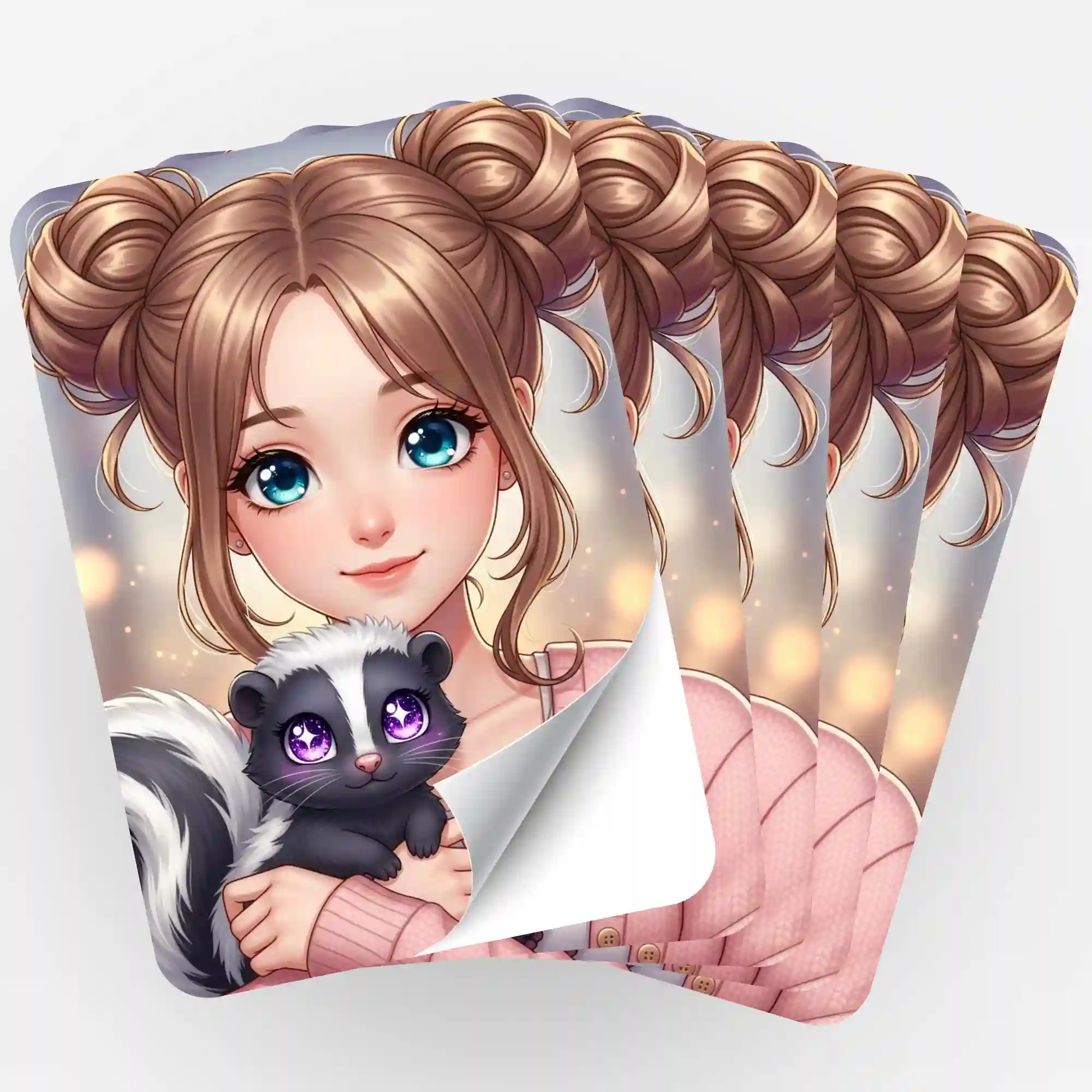 Aufkleber 5er-Set - Yuna & Puki