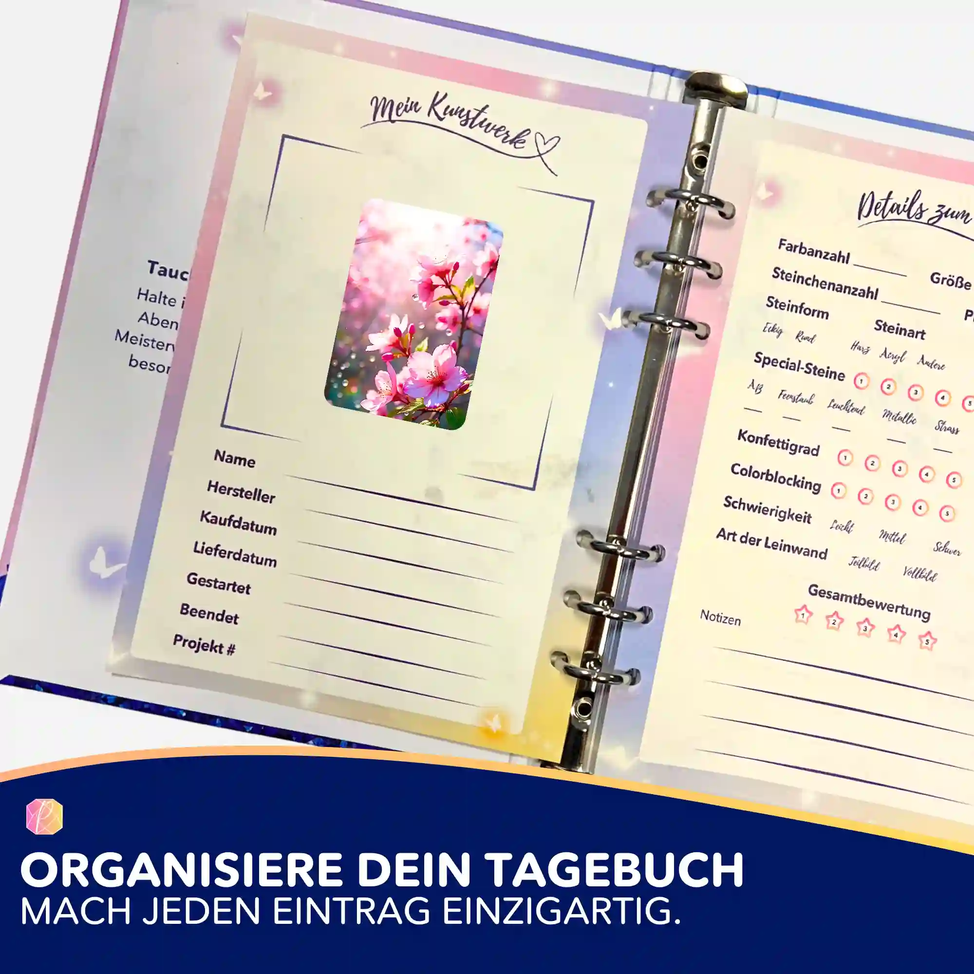 Aufkleber 5er-Set - Zarte Kirschblüten - Image 3