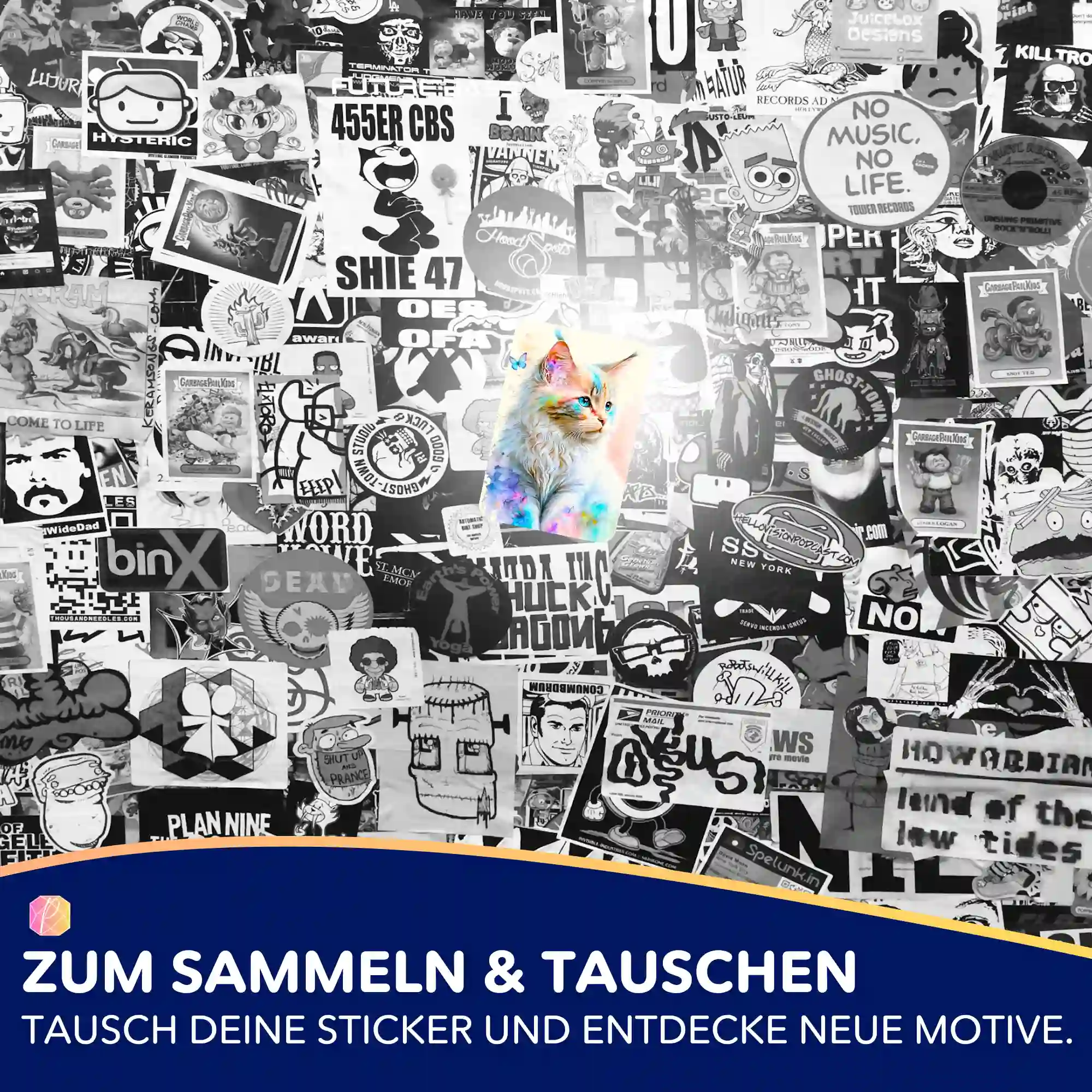Aufkleber 5er-Set - Zartes Kätzchen - Image 5