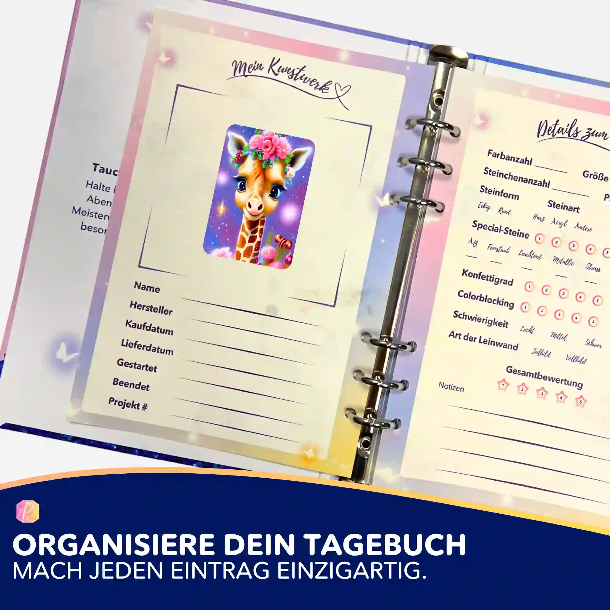 Aufkleber 5er-Set - Zauberhaftes Giraffenbaby - Image 3
