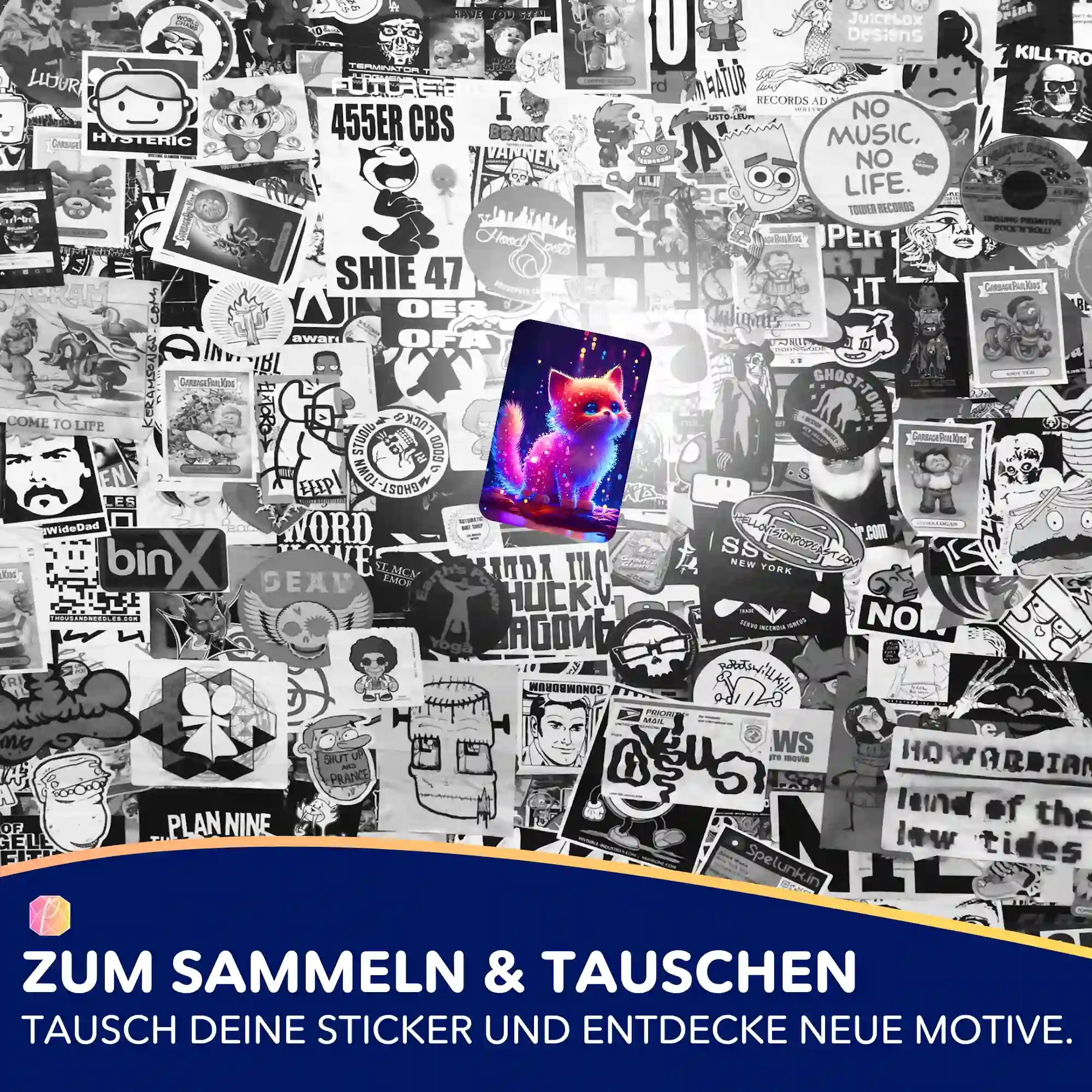 Aufkleber 5er-Set - Zuckerkätzchen - Image 5