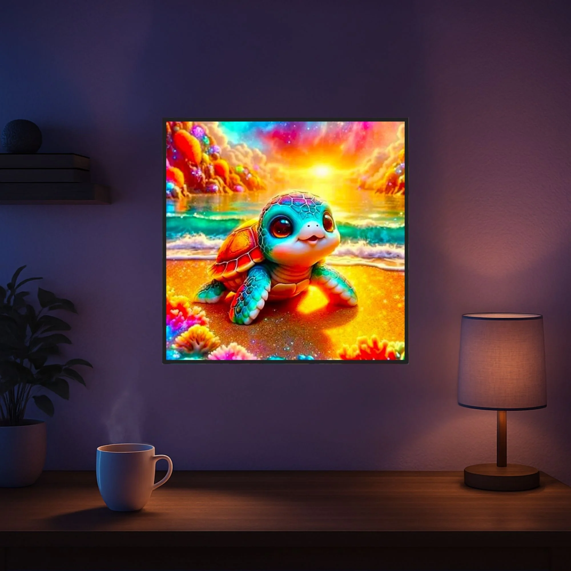 Diamond Painting 100 Farben Special - Schildkröte am Funkelstrand - Image 5