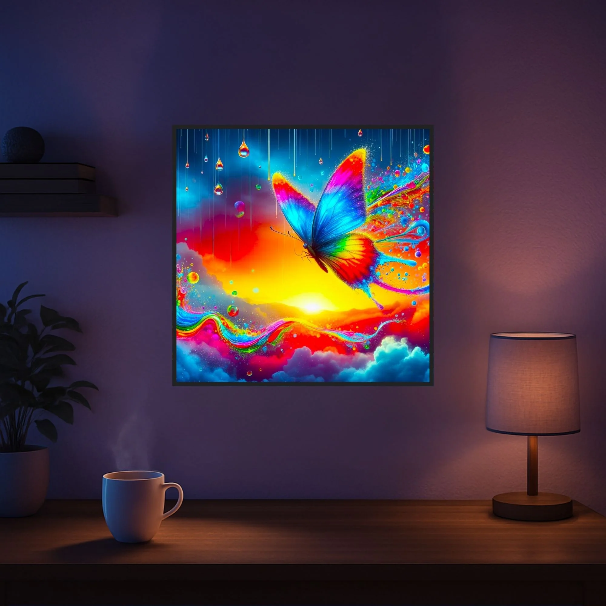 Diamond Painting 100 Farben Special - Schmetterlinge im Regenbogenfluss - Image 5