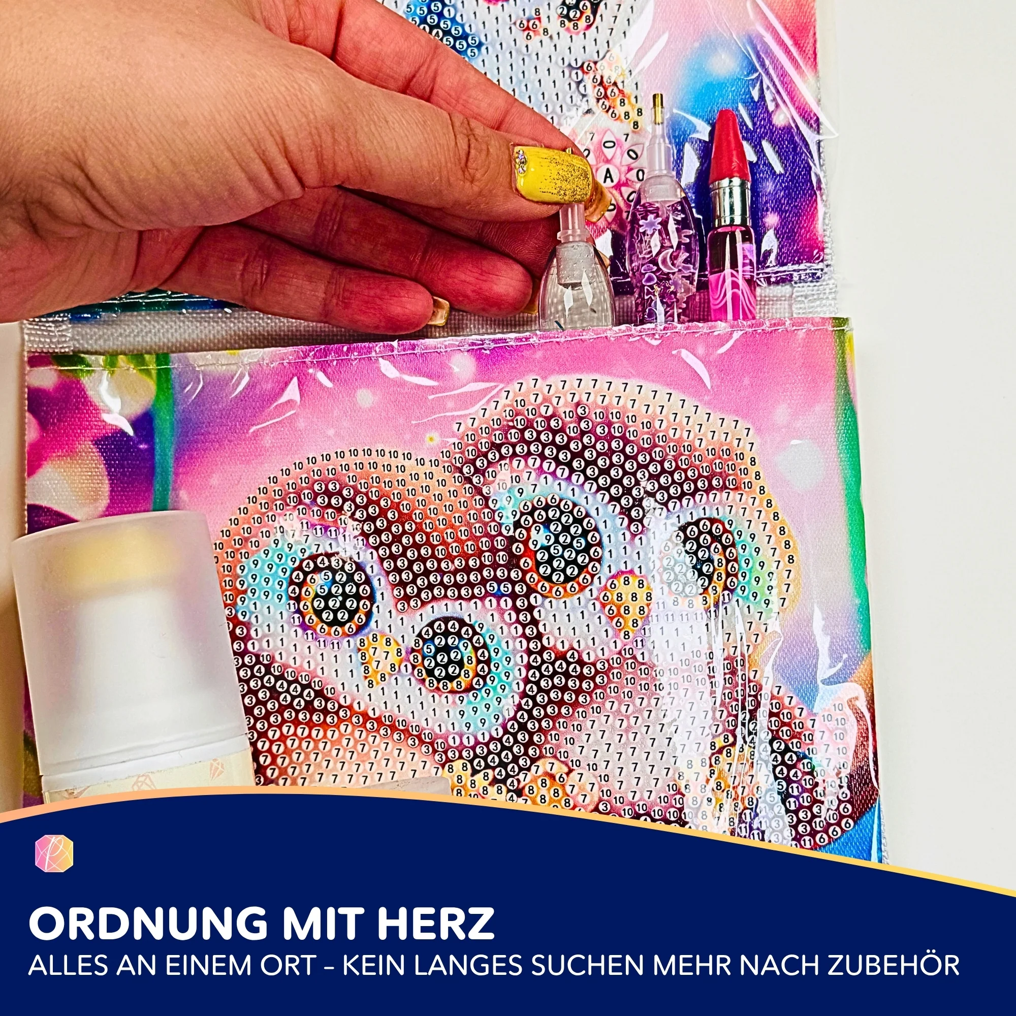 Diamond Painting Aufbewahrung zum Bepainten - Eulen - Image 4