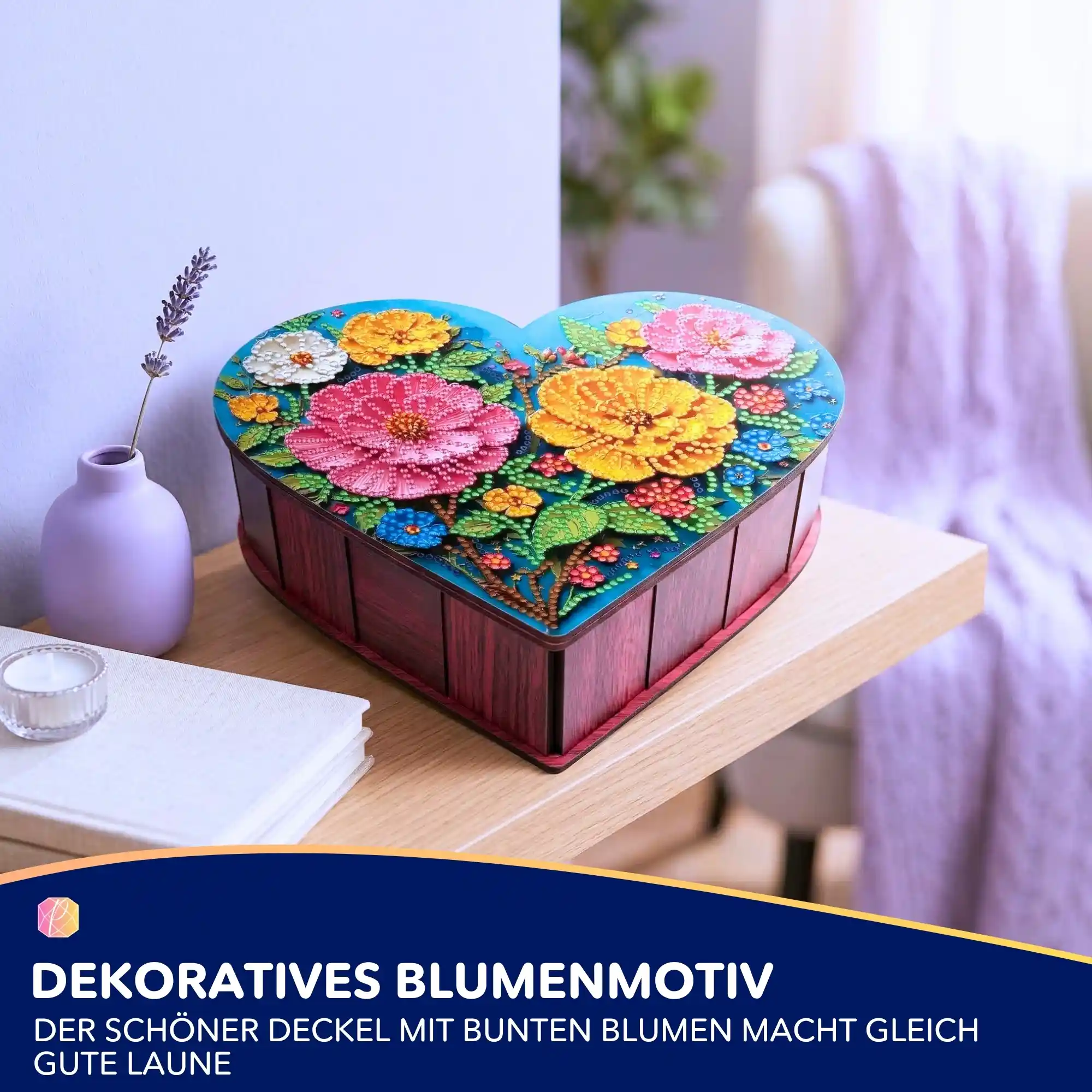 Diamond Painting Aufbewahrungsbox Blumen - Muttertag - Image 3