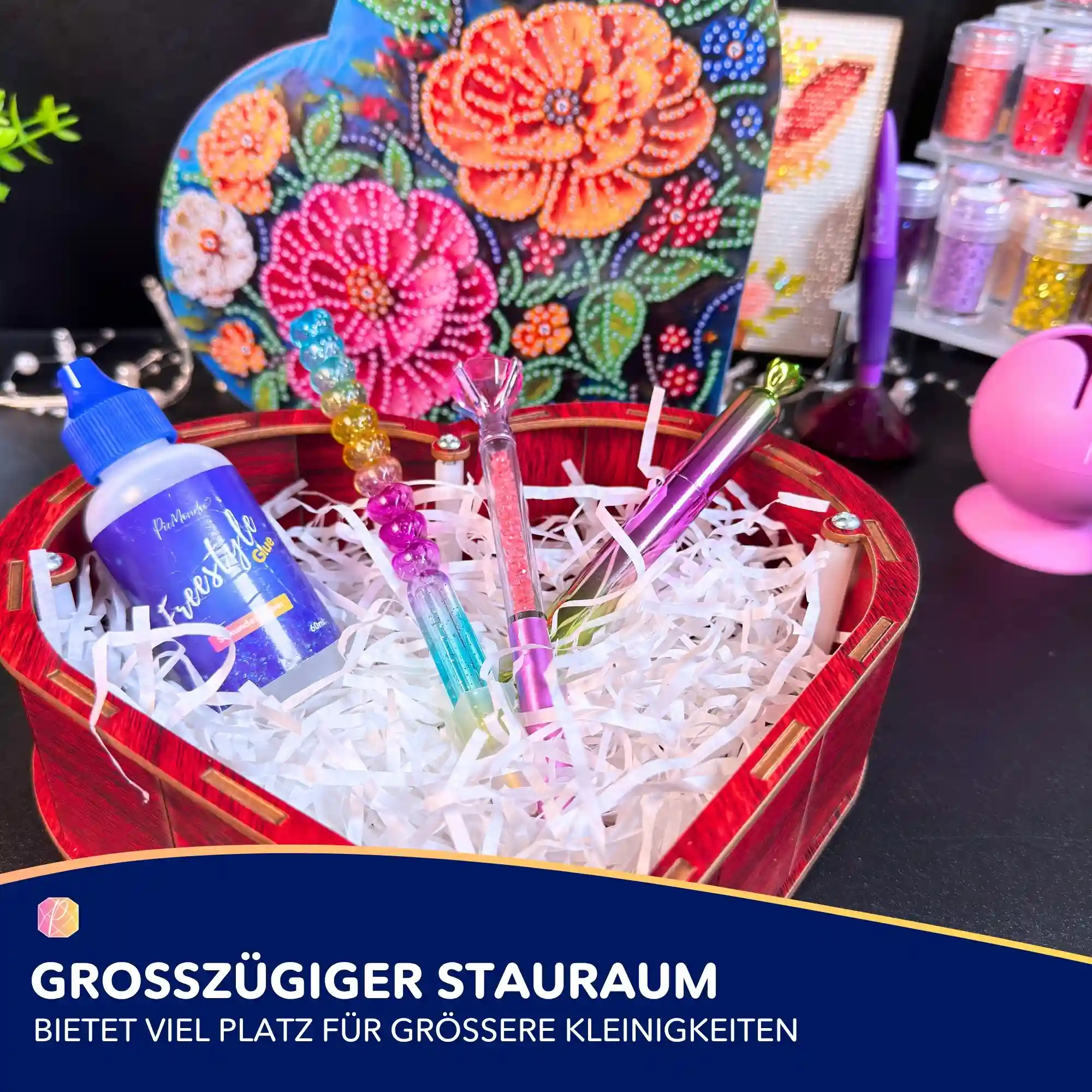 Diamond Painting Aufbewahrungsbox Blumen - Muttertag - Image 4