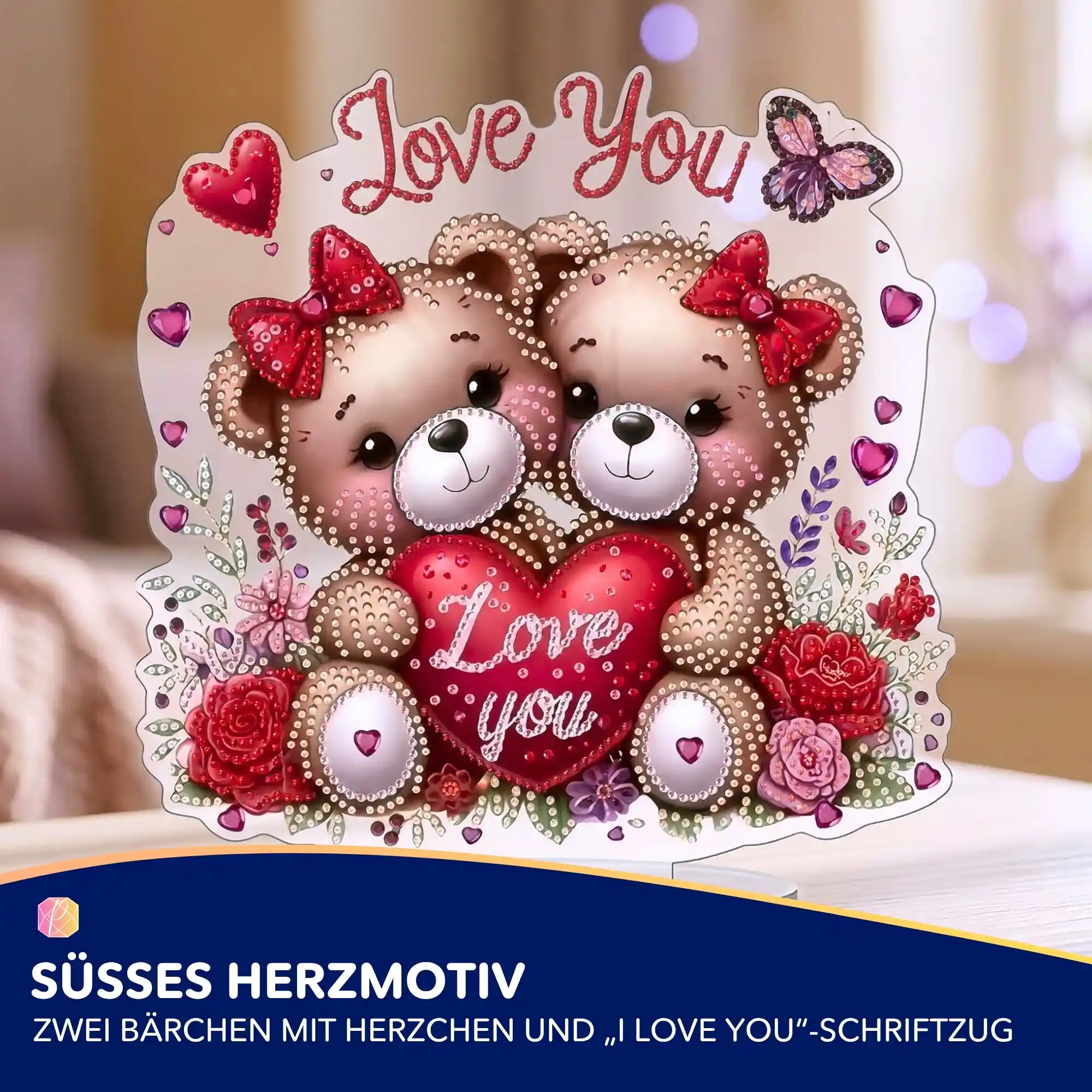 Diamond Painting Aufsteller Bären Love You - Muttertag - Image 4