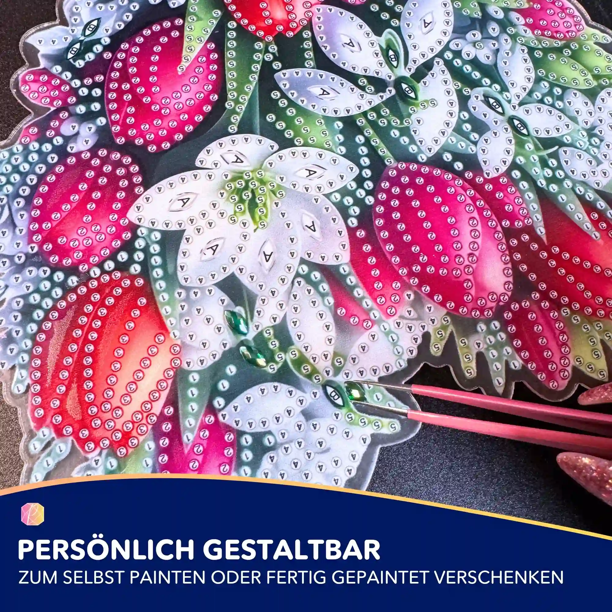 Diamond Painting Aufsteller Blumenherz - Muttertag - Image 5