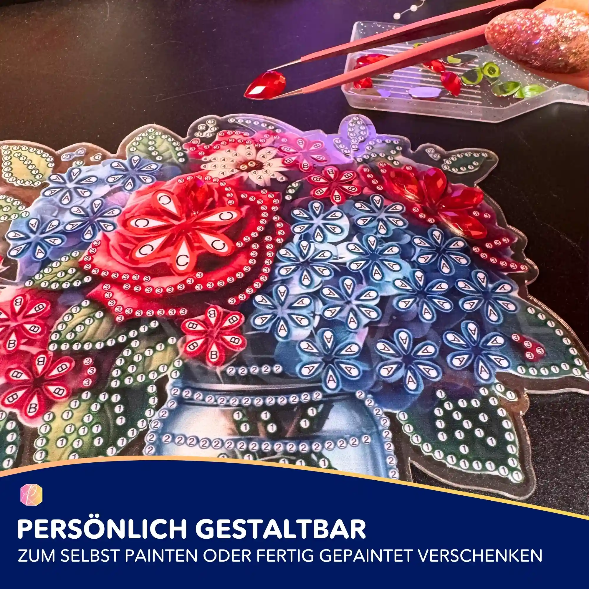 Diamond Painting Aufsteller Blumenstrauß - Muttertag - Image 5
