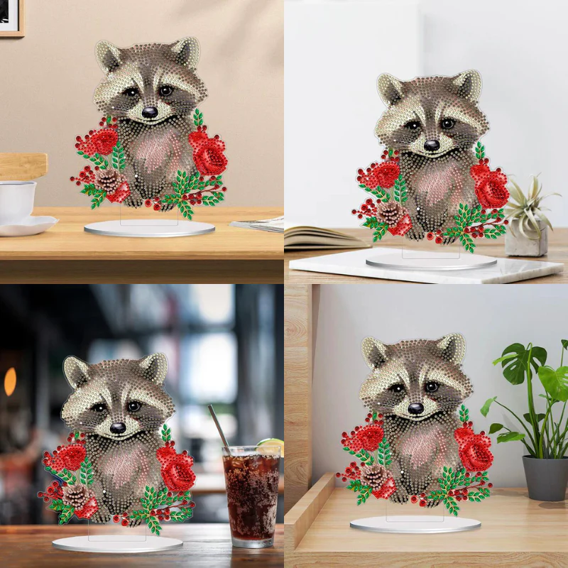 Diamond Painting Aufsteller - Süßer Waschbär - Image 3