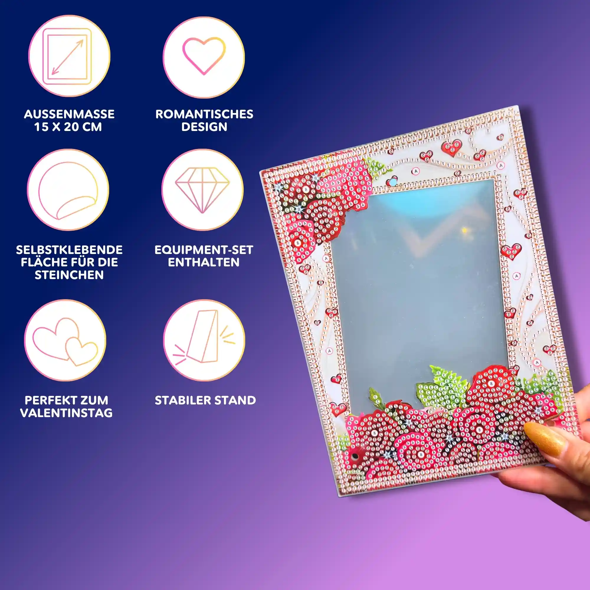 Diamond Painting Bilderrahmen "Love" - Image 6