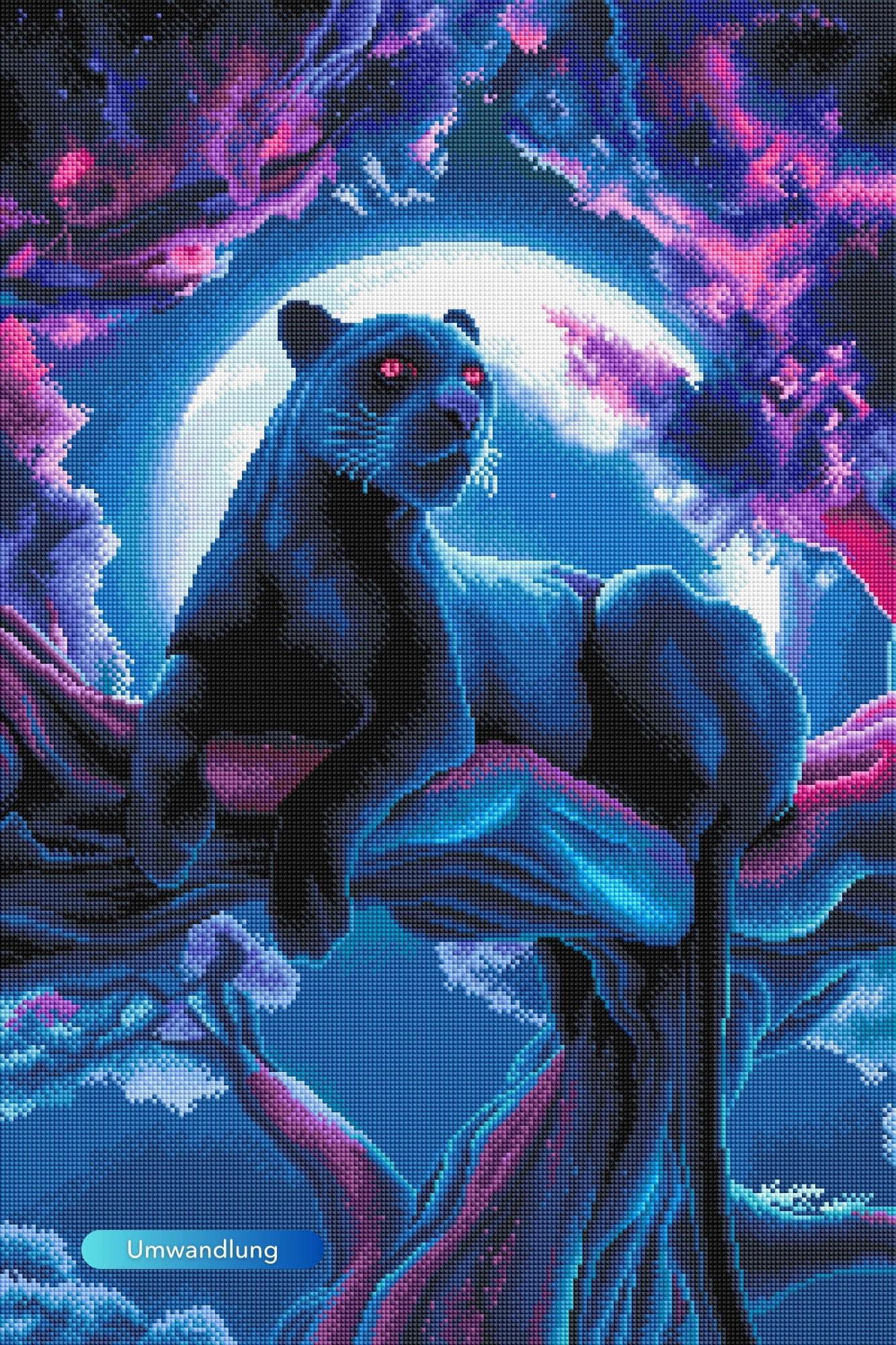 Diamond Painting - Black Panther Kirschblütentraum - Image 2