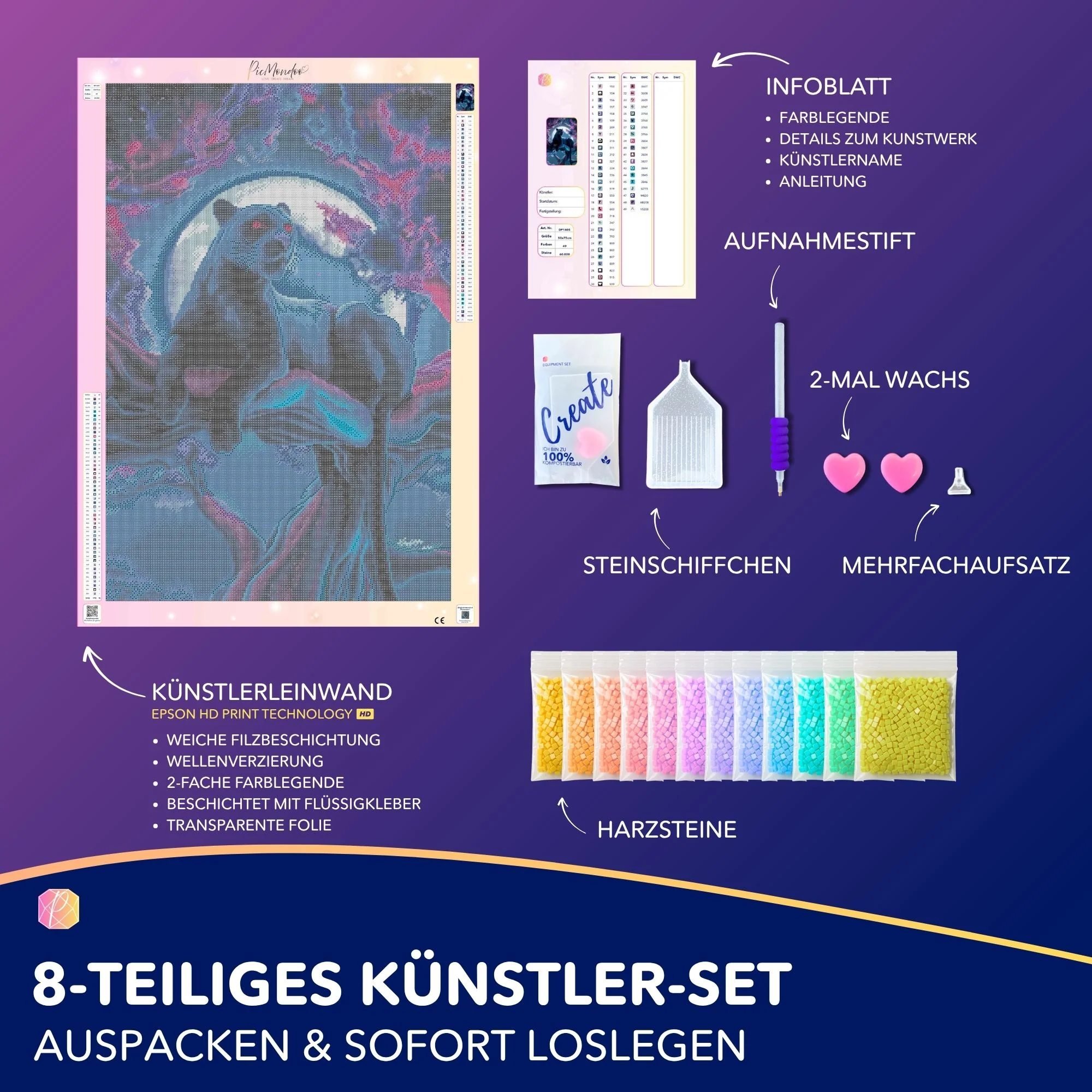 Diamond Painting - Black Panther Kirschblütentraum - Image 4