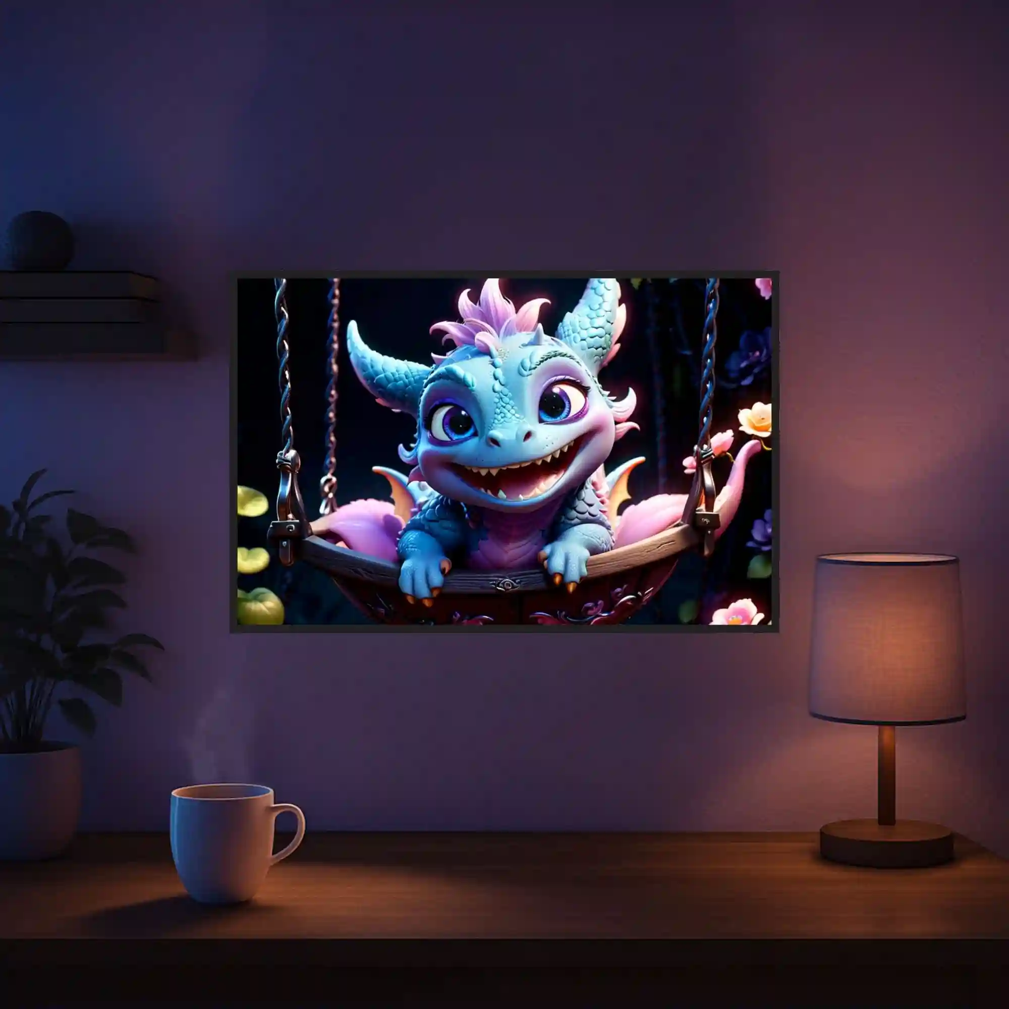 Diamond Painting - Blue Flatter Dragon - Image 5