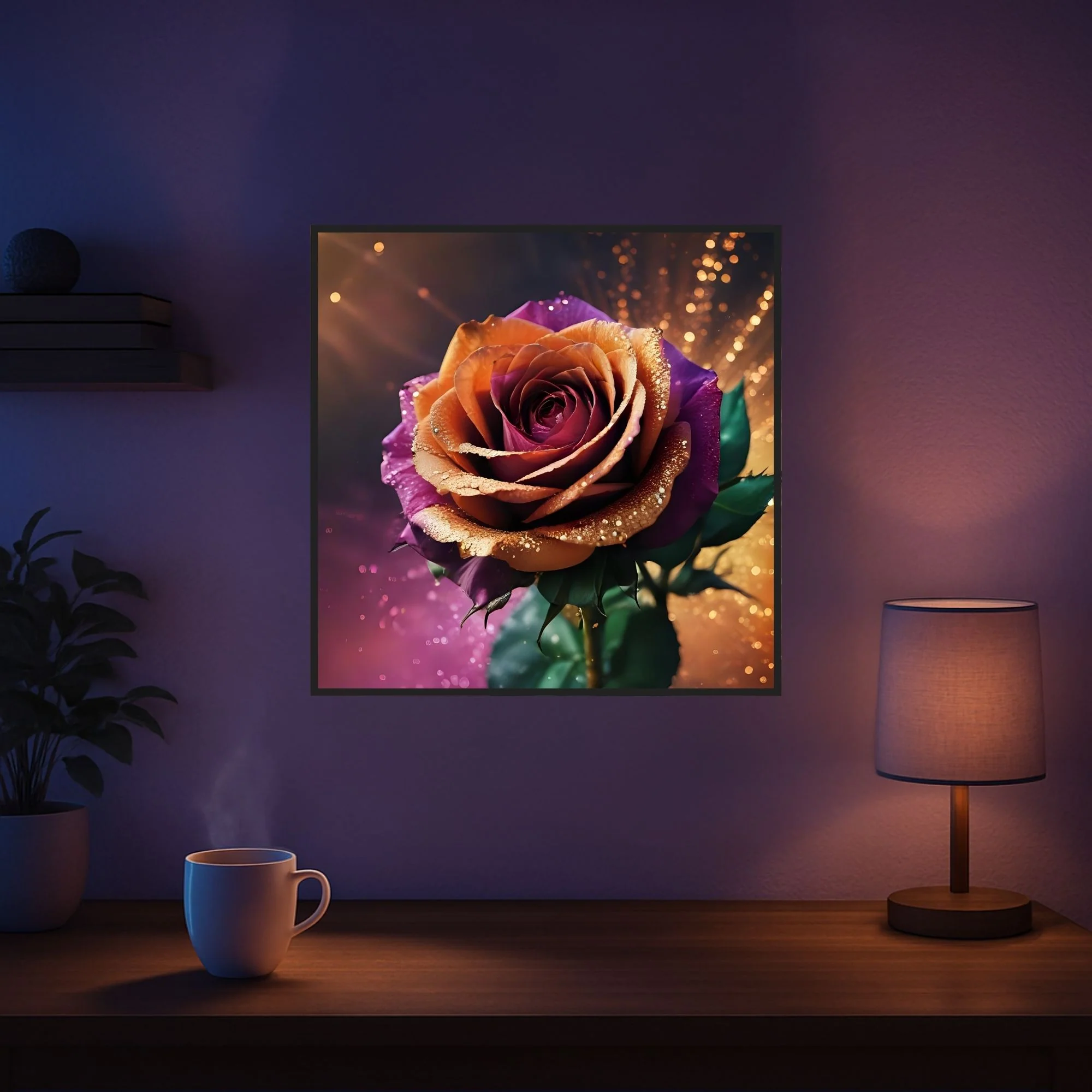 Diamond Painting - Colorful Rose - Image 5