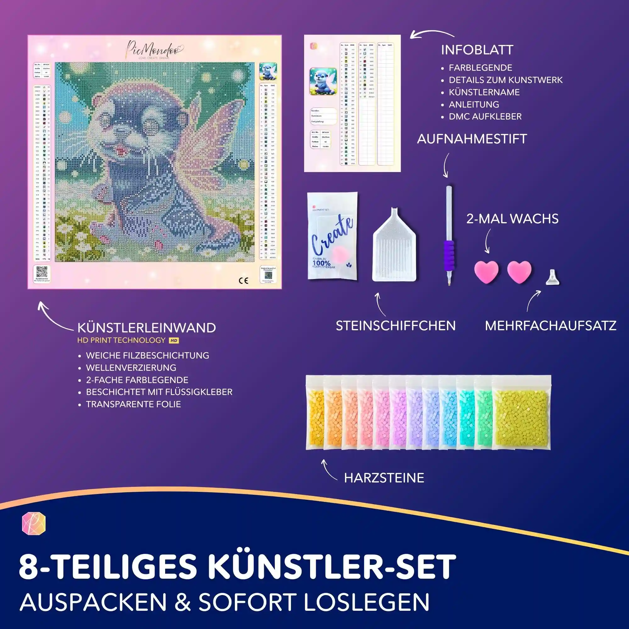 Diamond Painting - Der kleine Feenotter Mira - Image 3