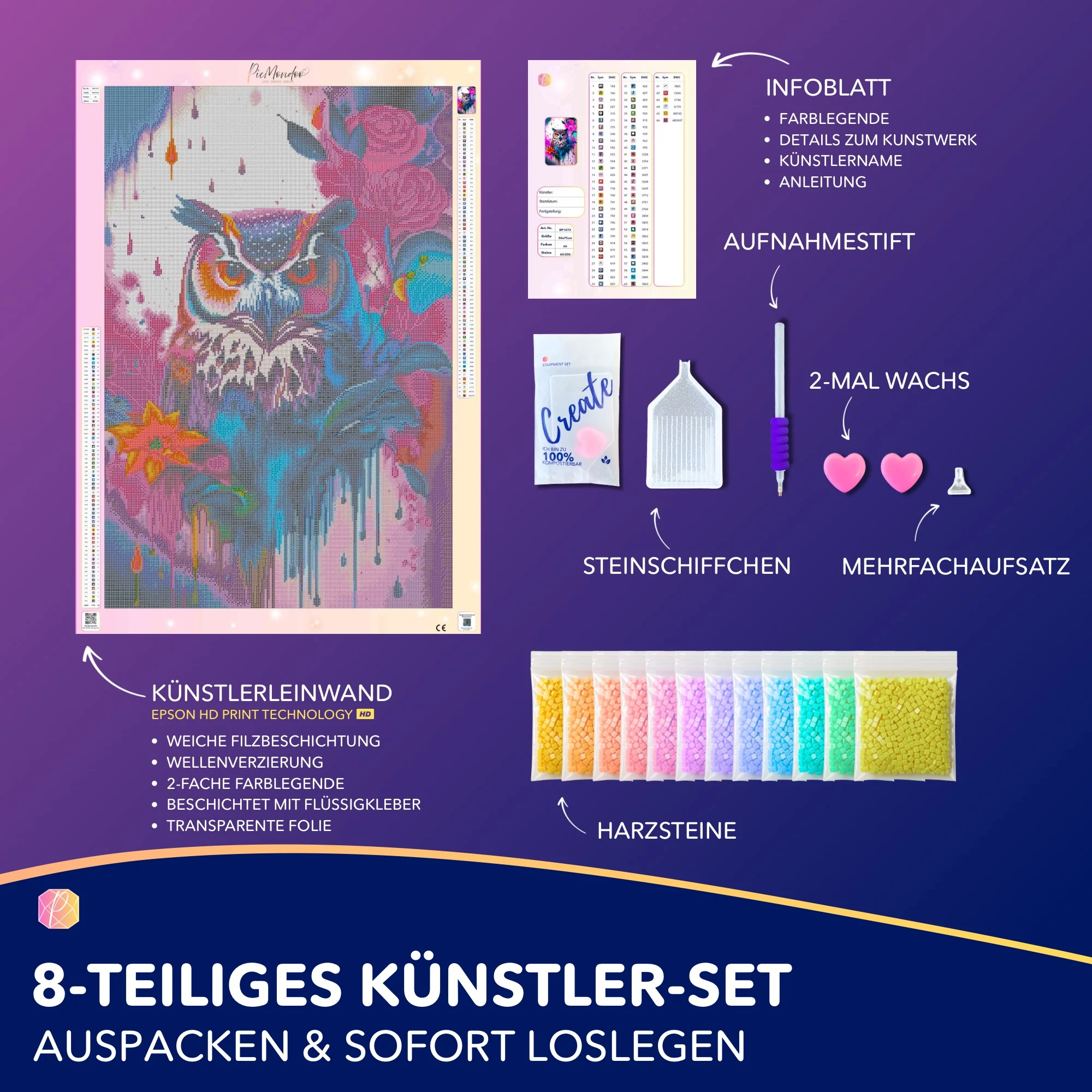 Diamond Painting - Eulenkunst - Image 4