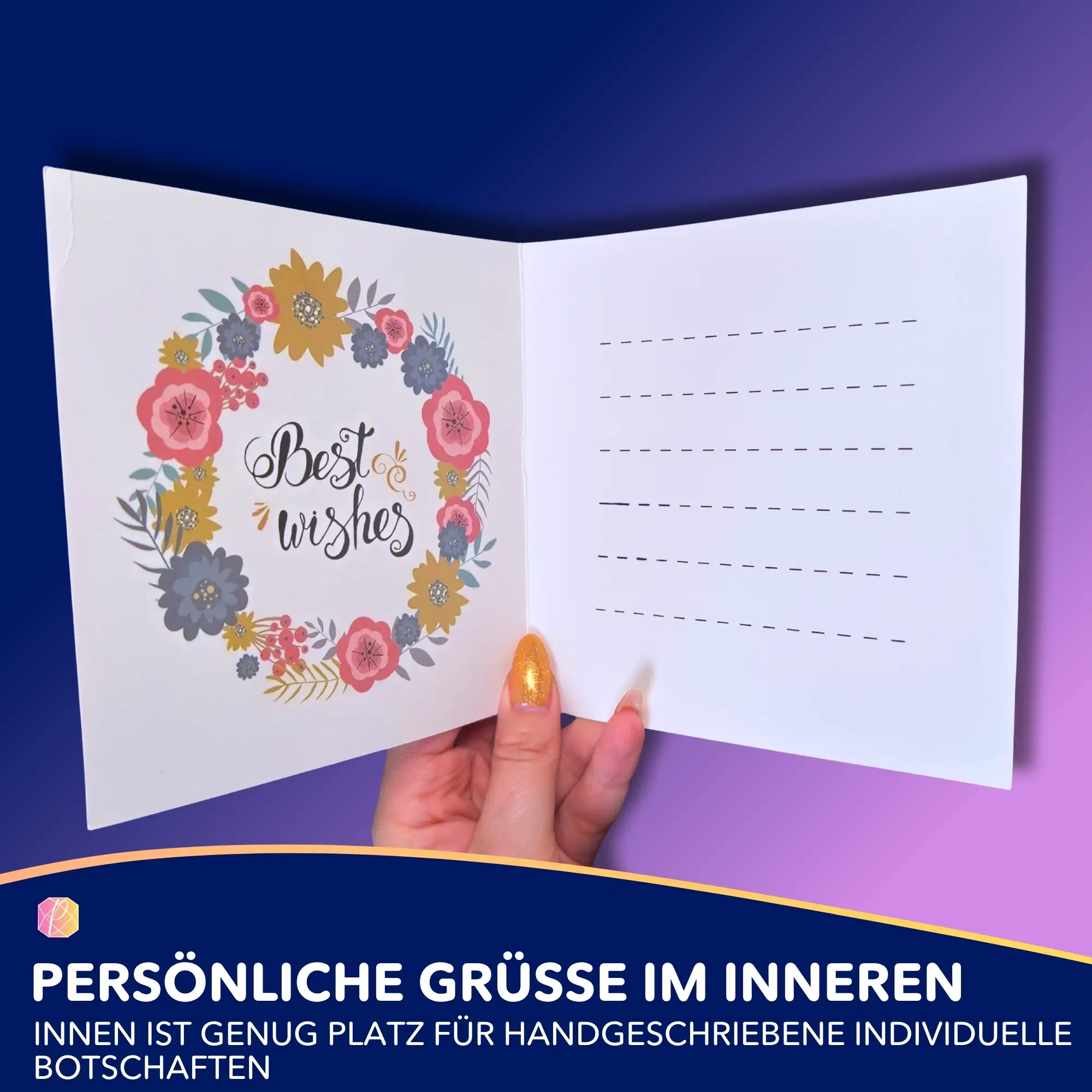 Diamond Painting Geschenkkarte Rose - Image 2