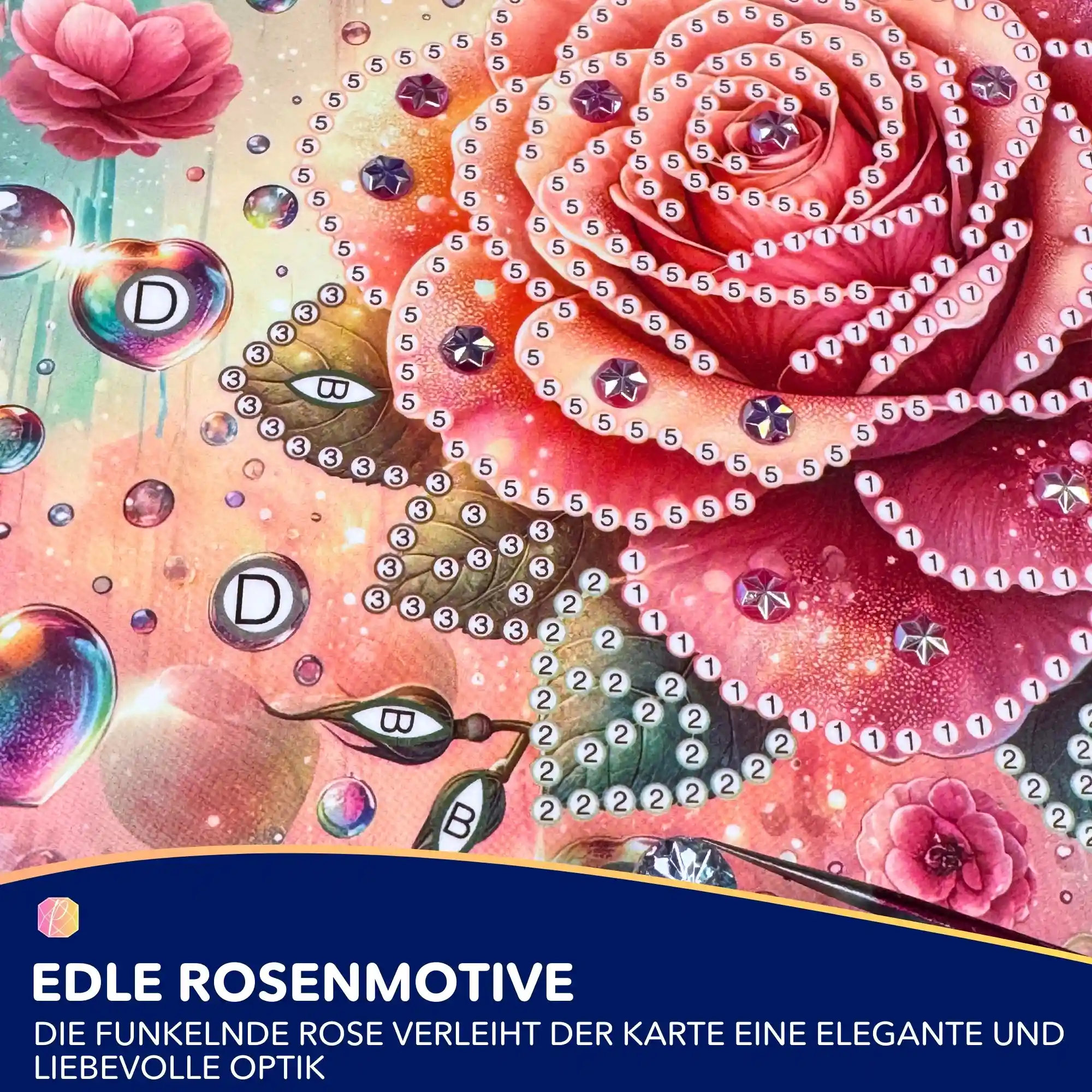 Diamond Painting Geschenkkarte Rose - Image 4