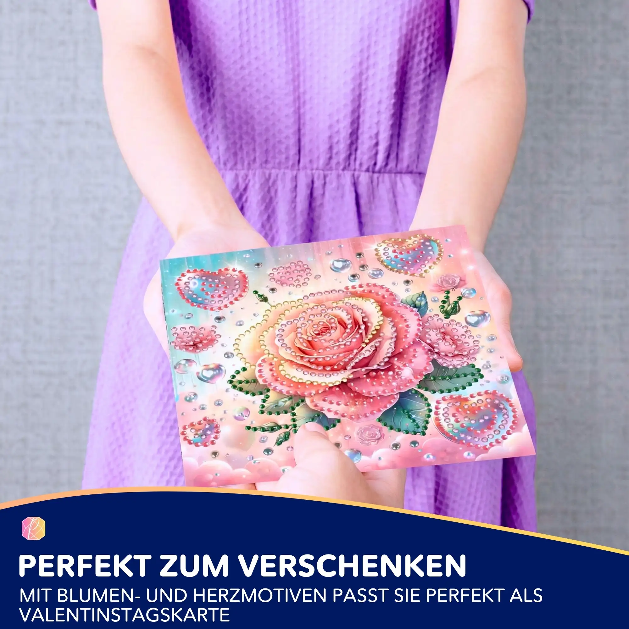 Diamond Painting Geschenkkarte Rose - Image 5