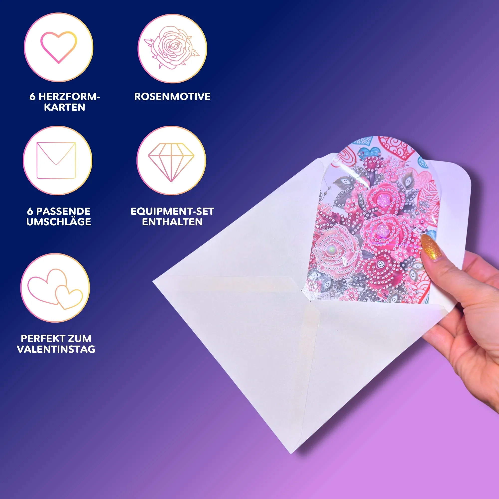 Diamond Painting Geschenkkarten Liebe - Image 7