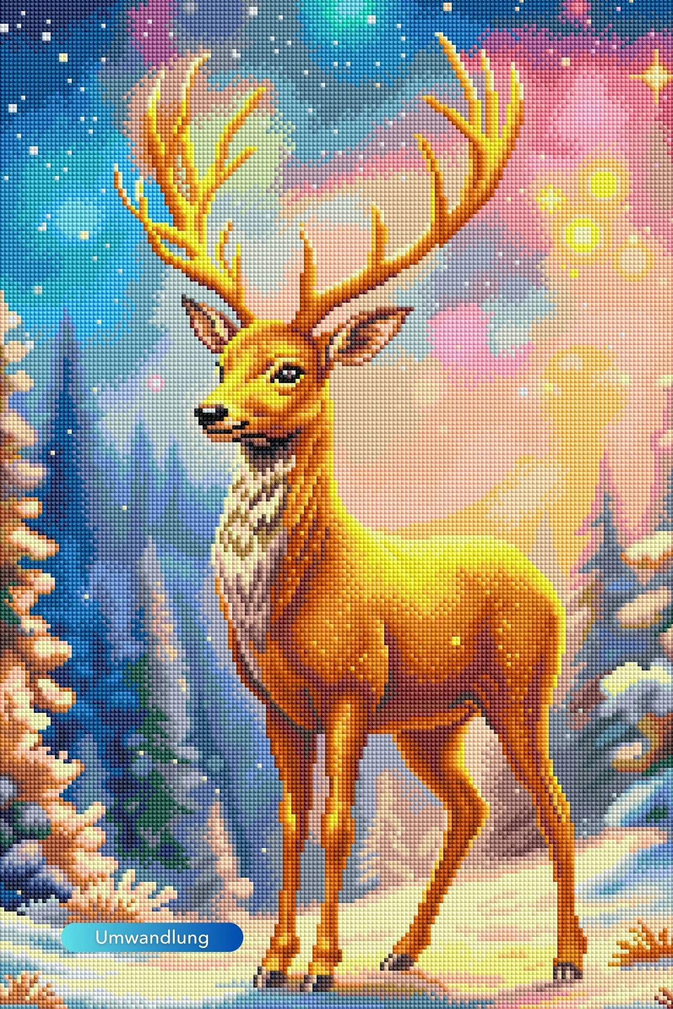 Diamond Painting - Golden Hirsch - Image 2