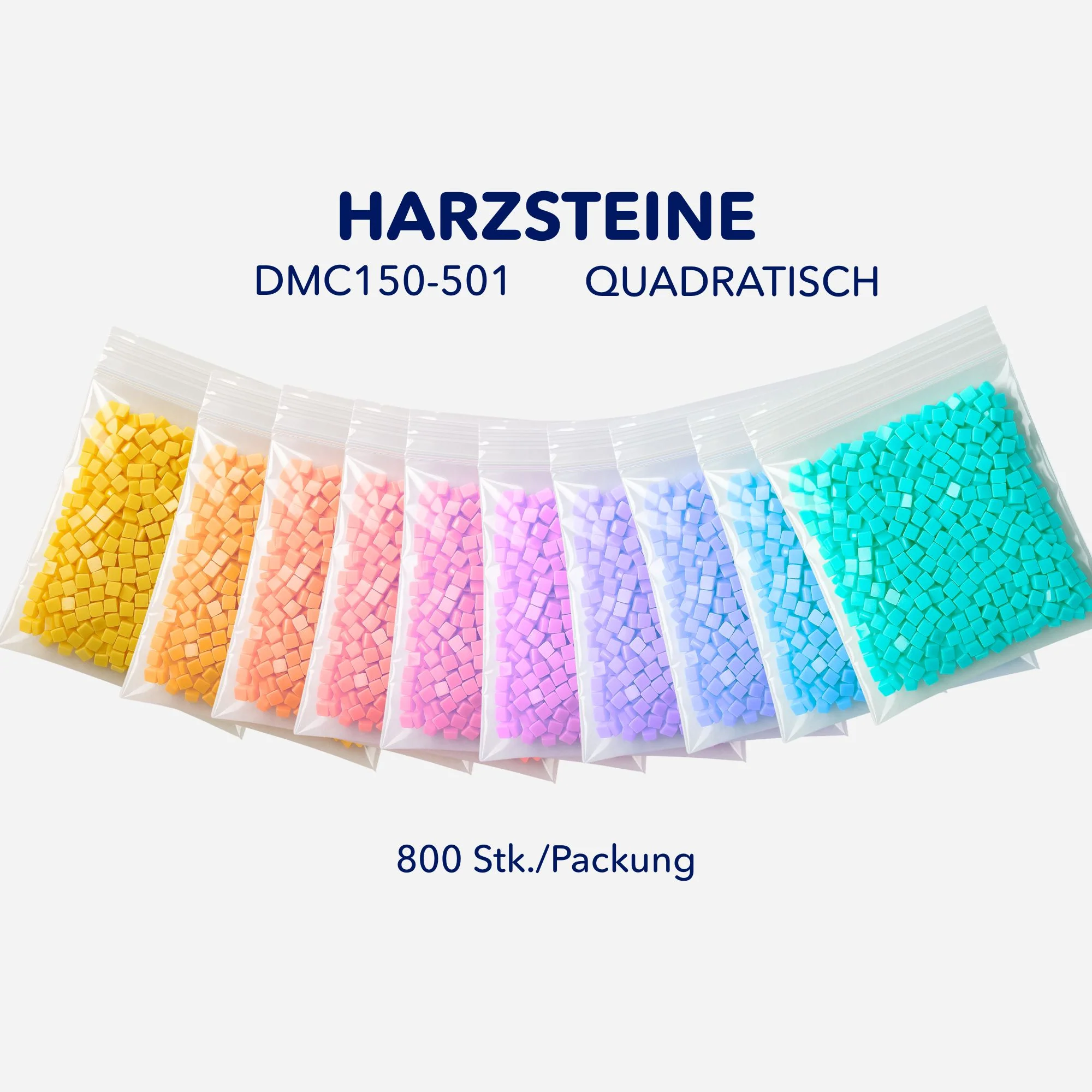 Diamond Painting Harzsteine Quadratisch DMC 150-501 (800Stk.)