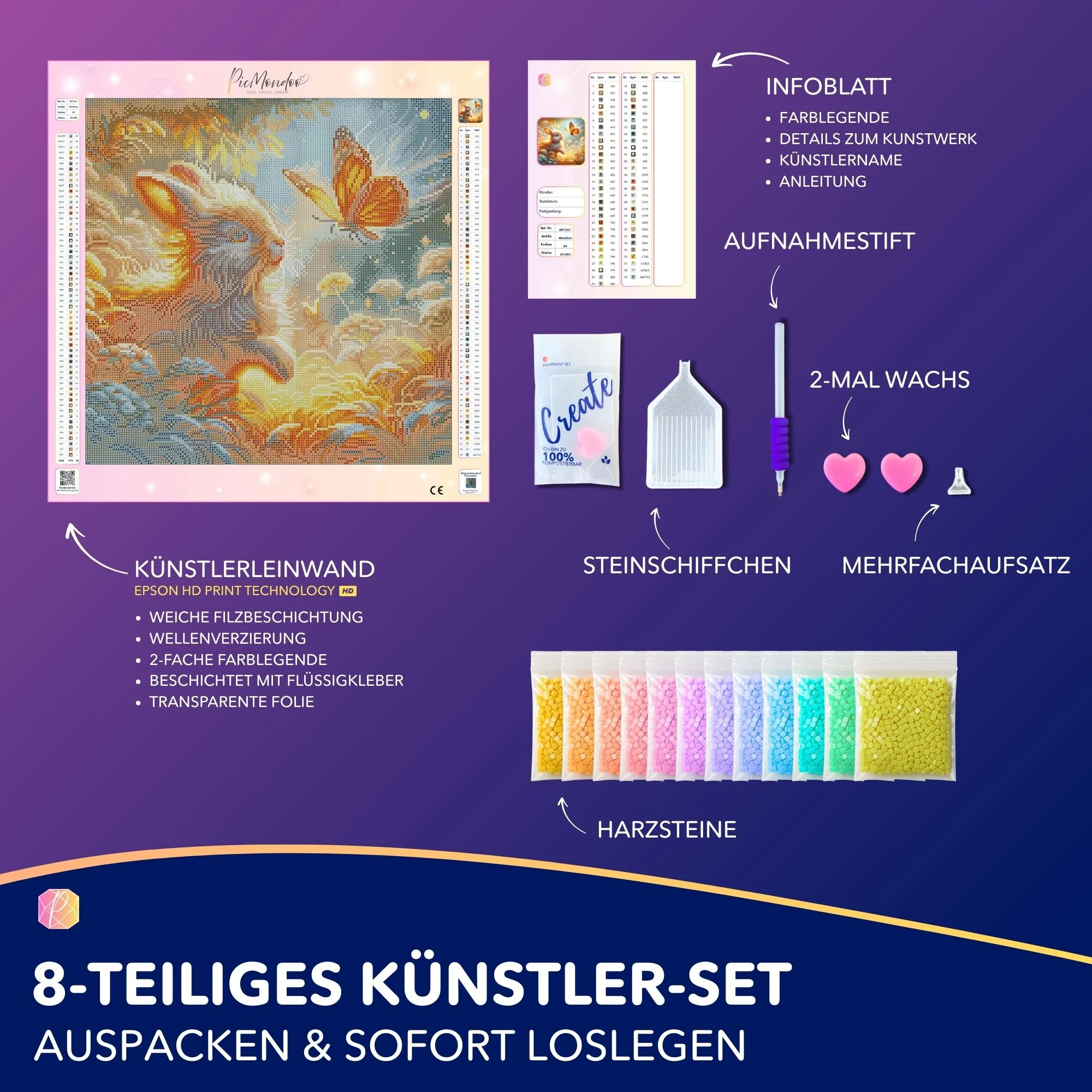 Diamond Painting - Häschenfreunde - Image 4