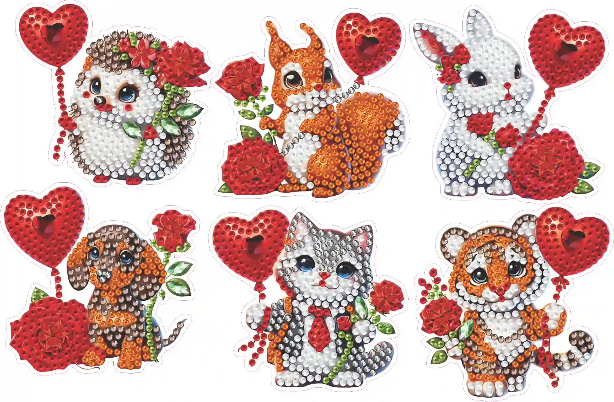 Diamond Painting Kühlschrankmagnete - Süße Tiere