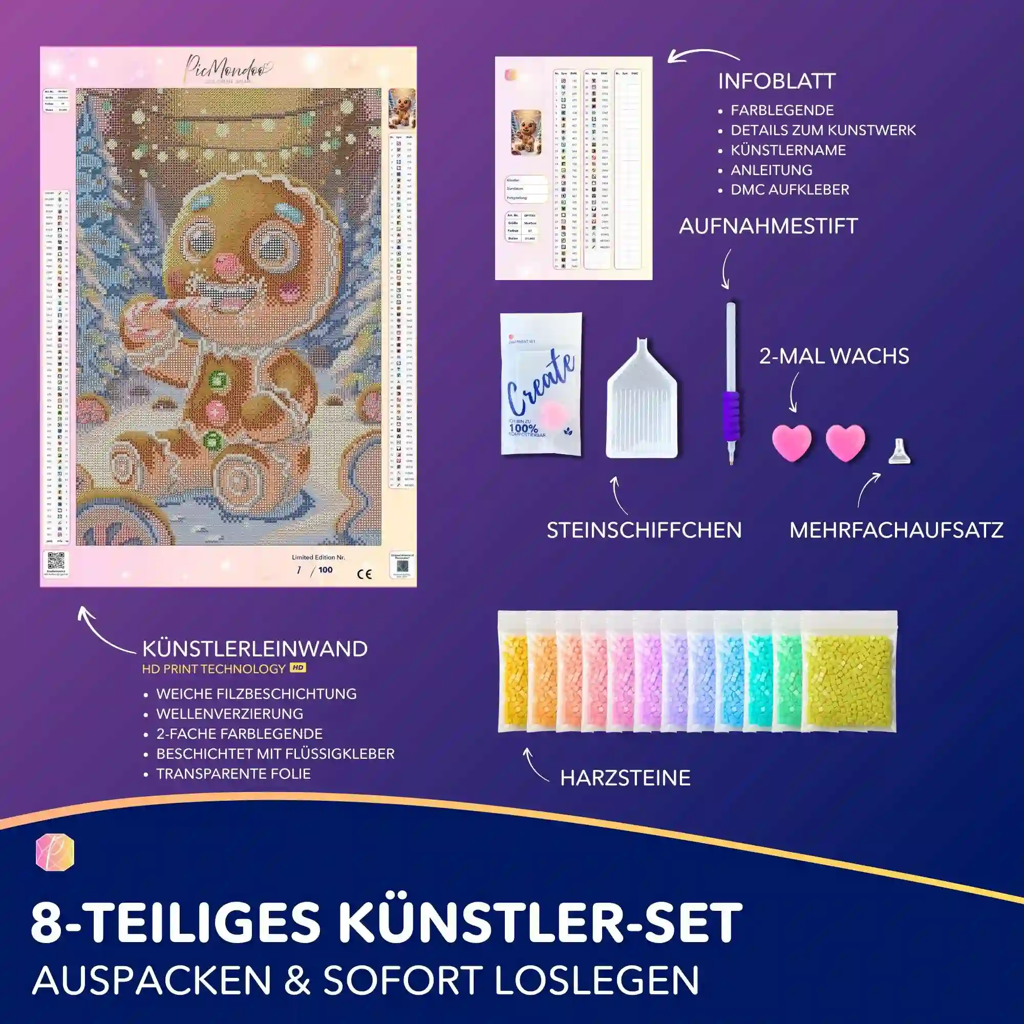 Diamond Painting - Lebkuchenmann "Limited Edition" - Image 3
