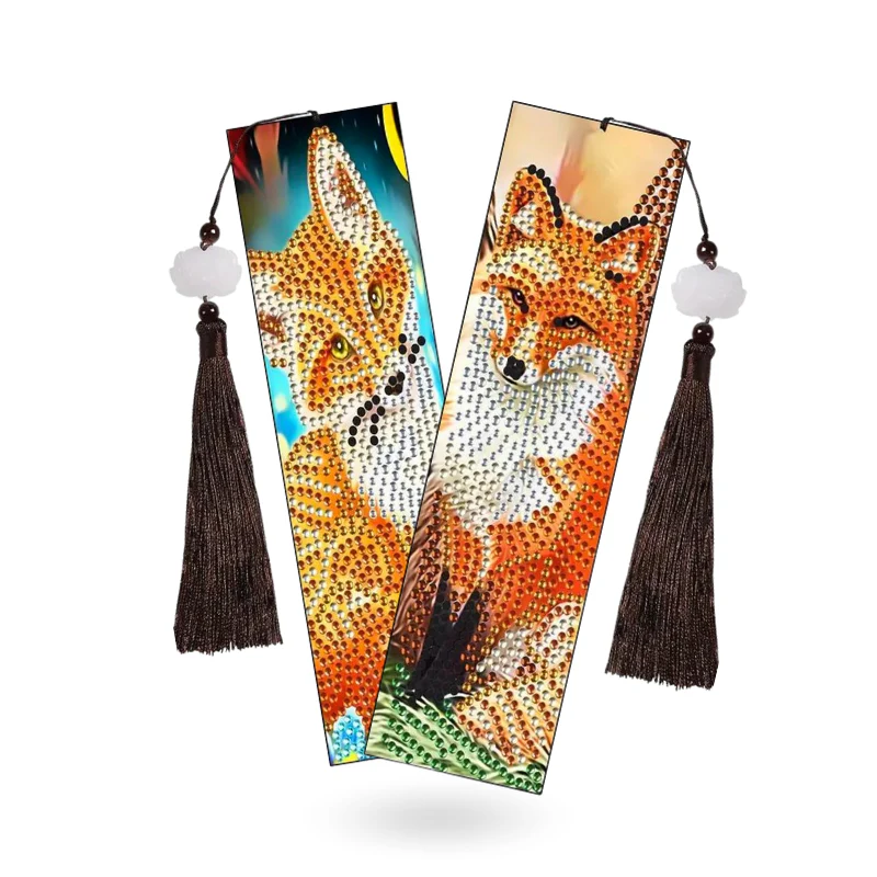 Diamond Painting Lesezeichen "Fox & Butterfly" 2er Set - Image 4