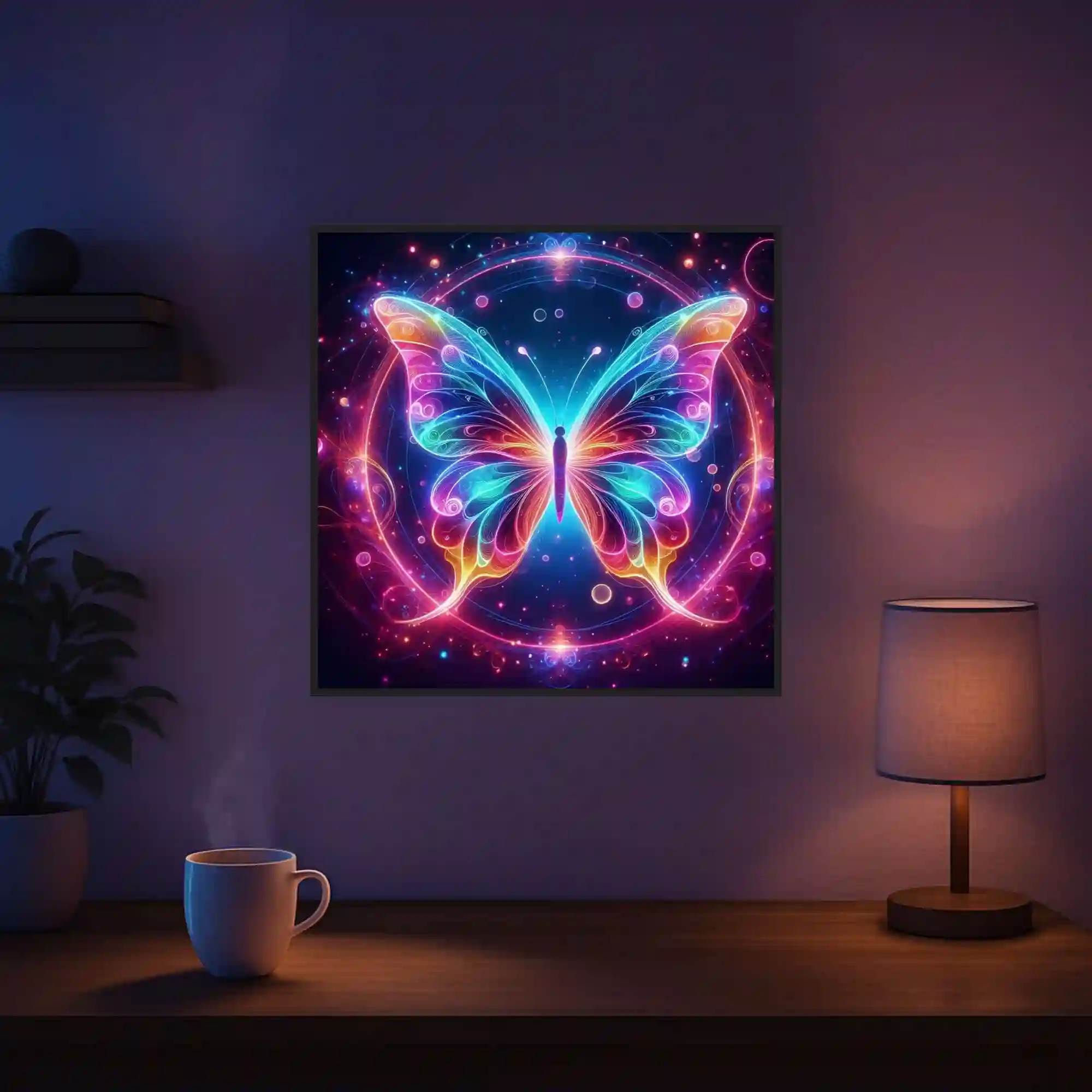 Diamond Painting Leuchtbild Special - Circle of Butterfly - Image 5