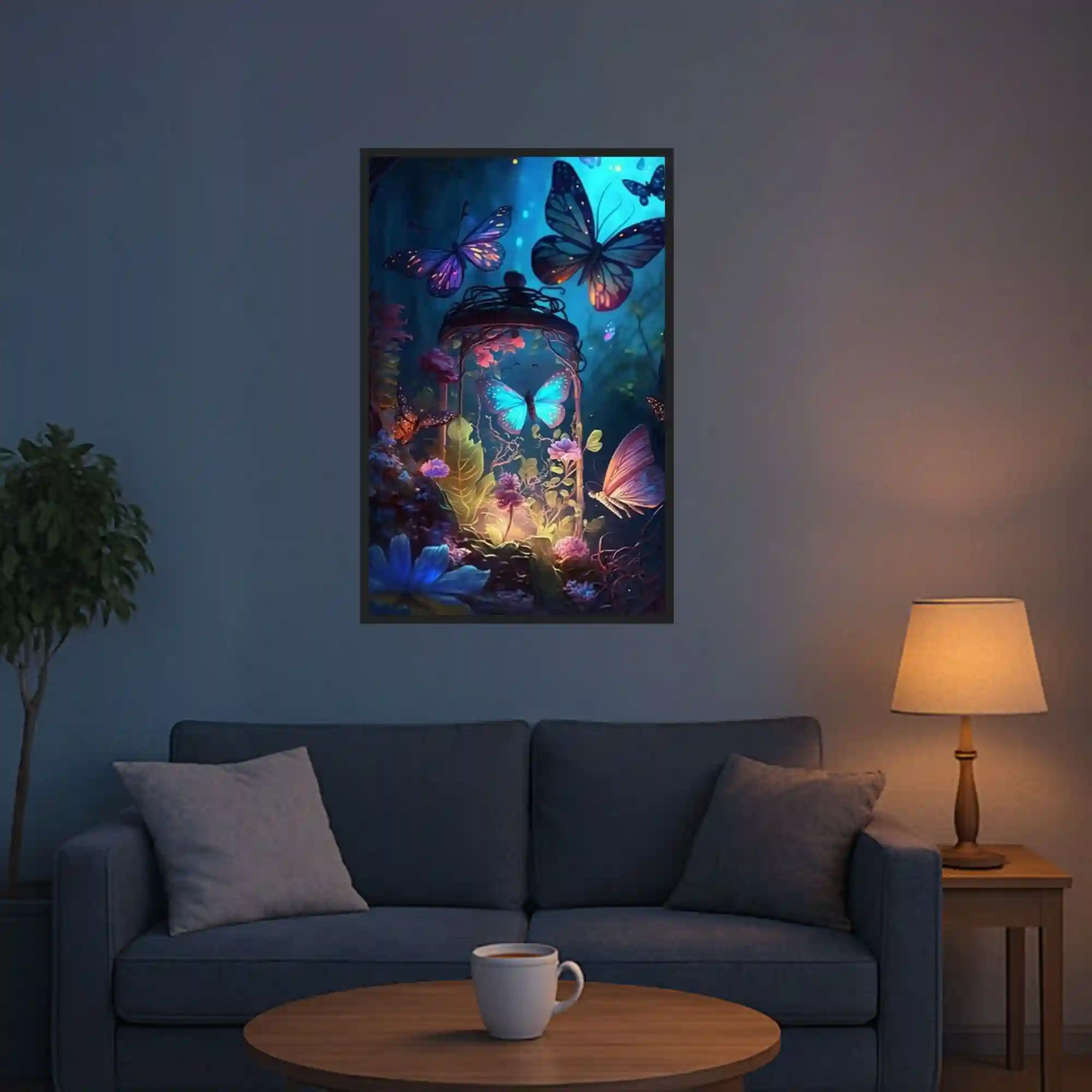 Diamond Painting Leuchtbild Special - Nacht der Schmetterlinge - Image 5