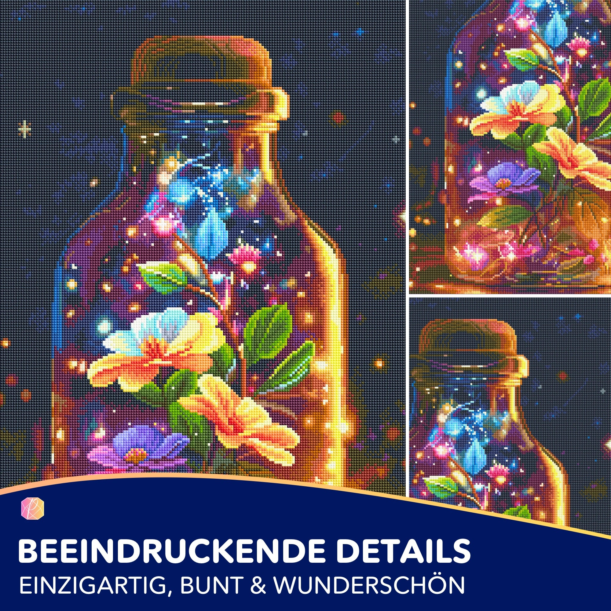 Diamond Painting - Leuchtender Blütenzauber - Image 2