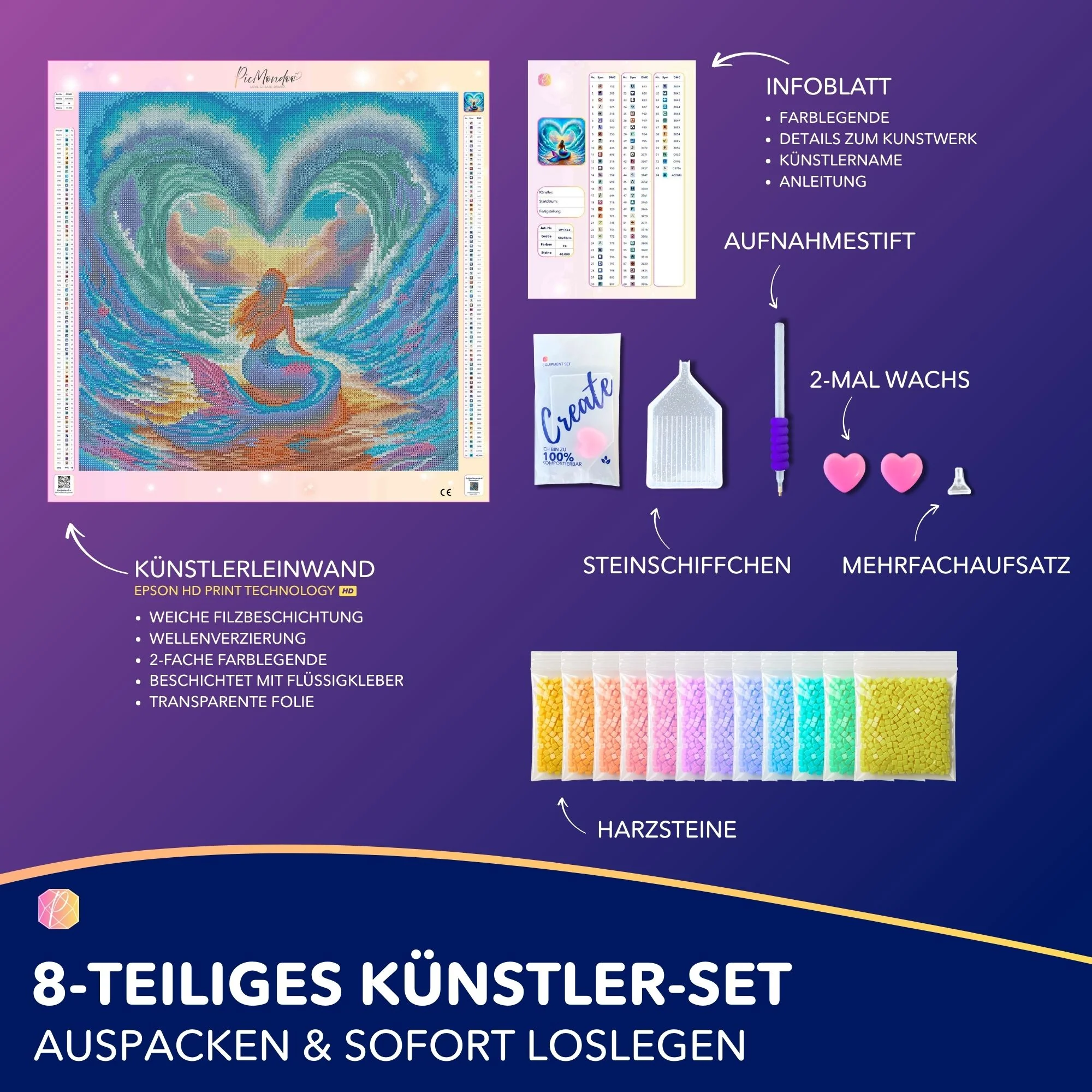Diamond Painting - Liebe der Meerjungfrau - Image 4