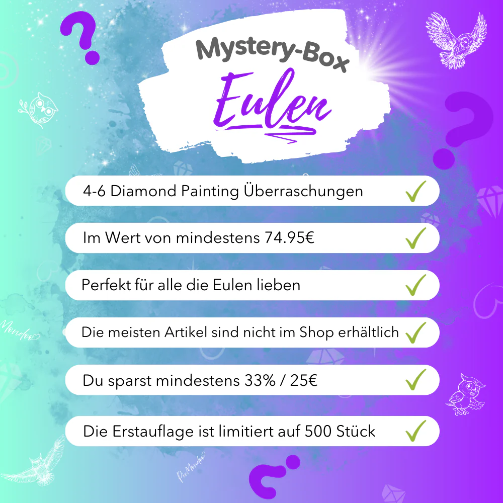 Diamond Painting Mystery-Box "Eulen" (#1) - Image 2