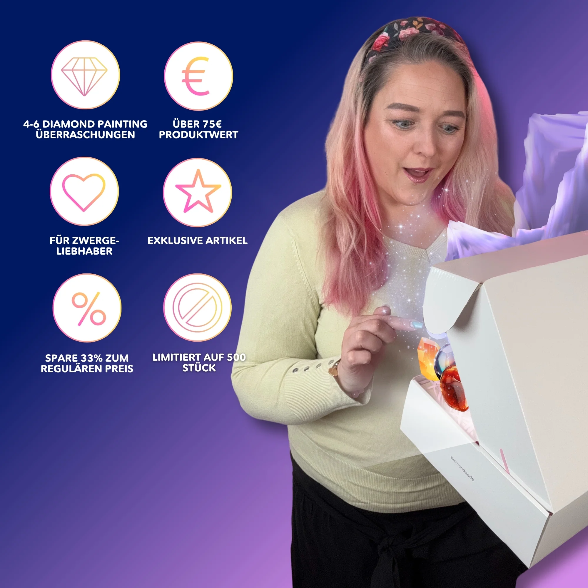 Diamond Painting Mystery-Box "Zwerge" (#1) - Image 3