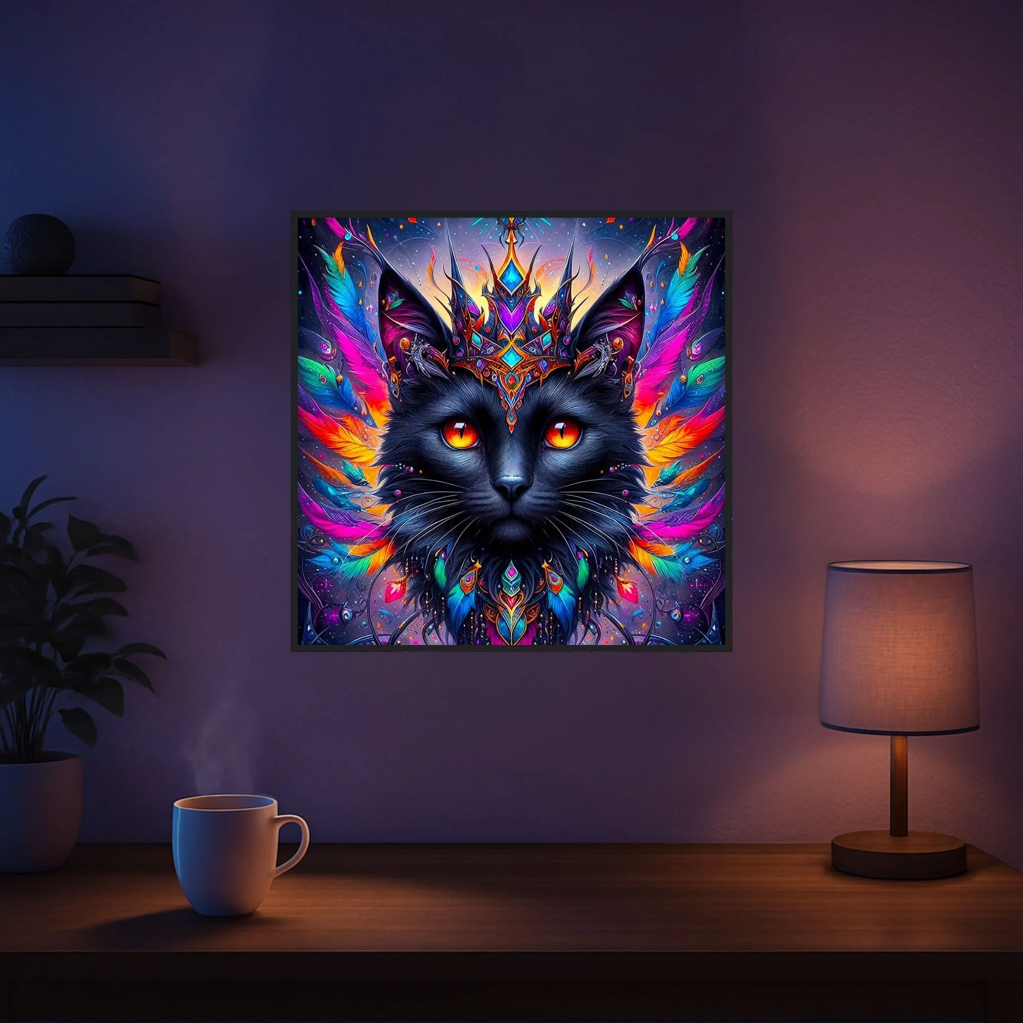Diamond Painting - Mystic colorsplash Cat - Image 5