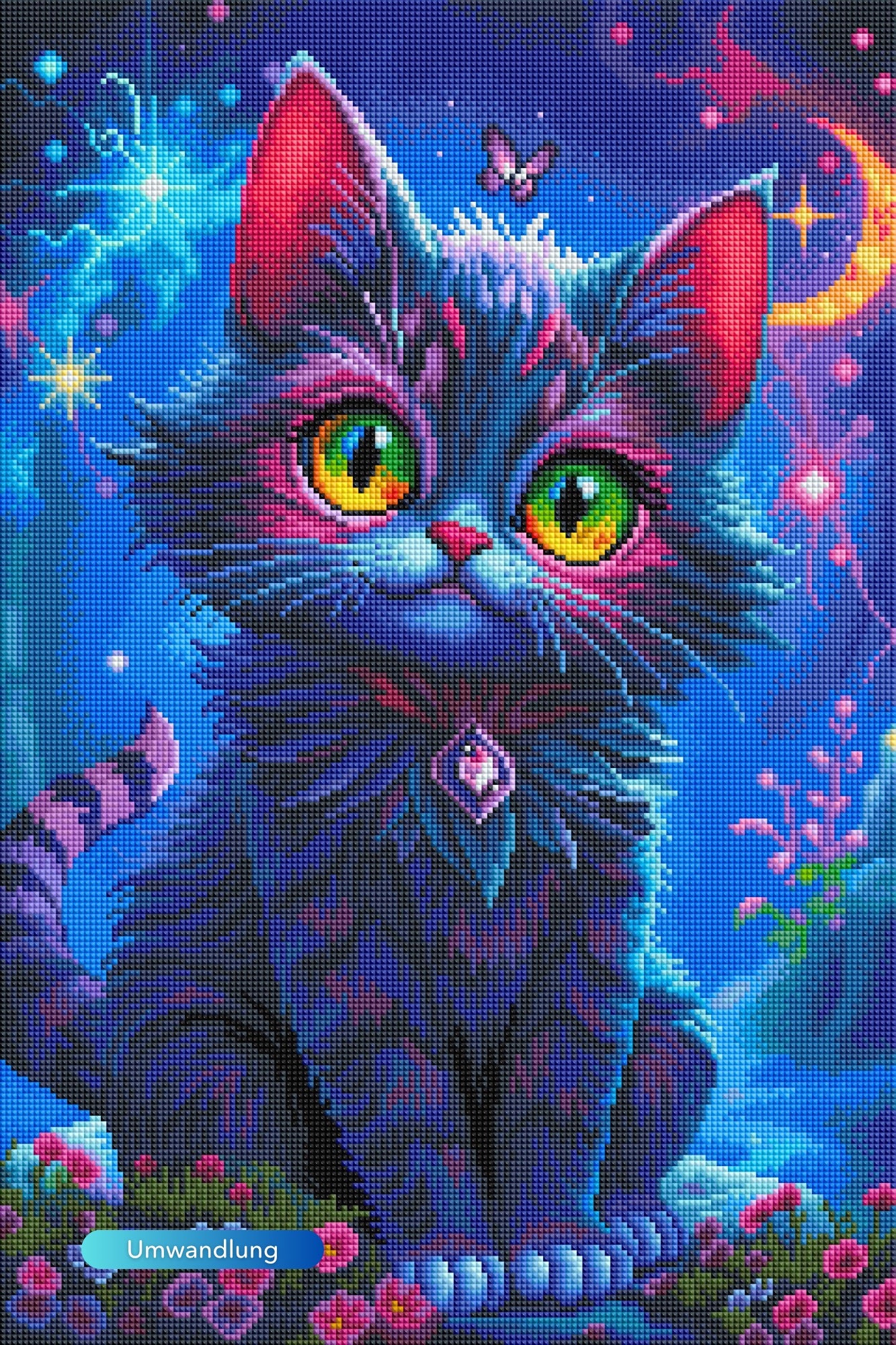 Diamond Painting - Night Cat - Image 2