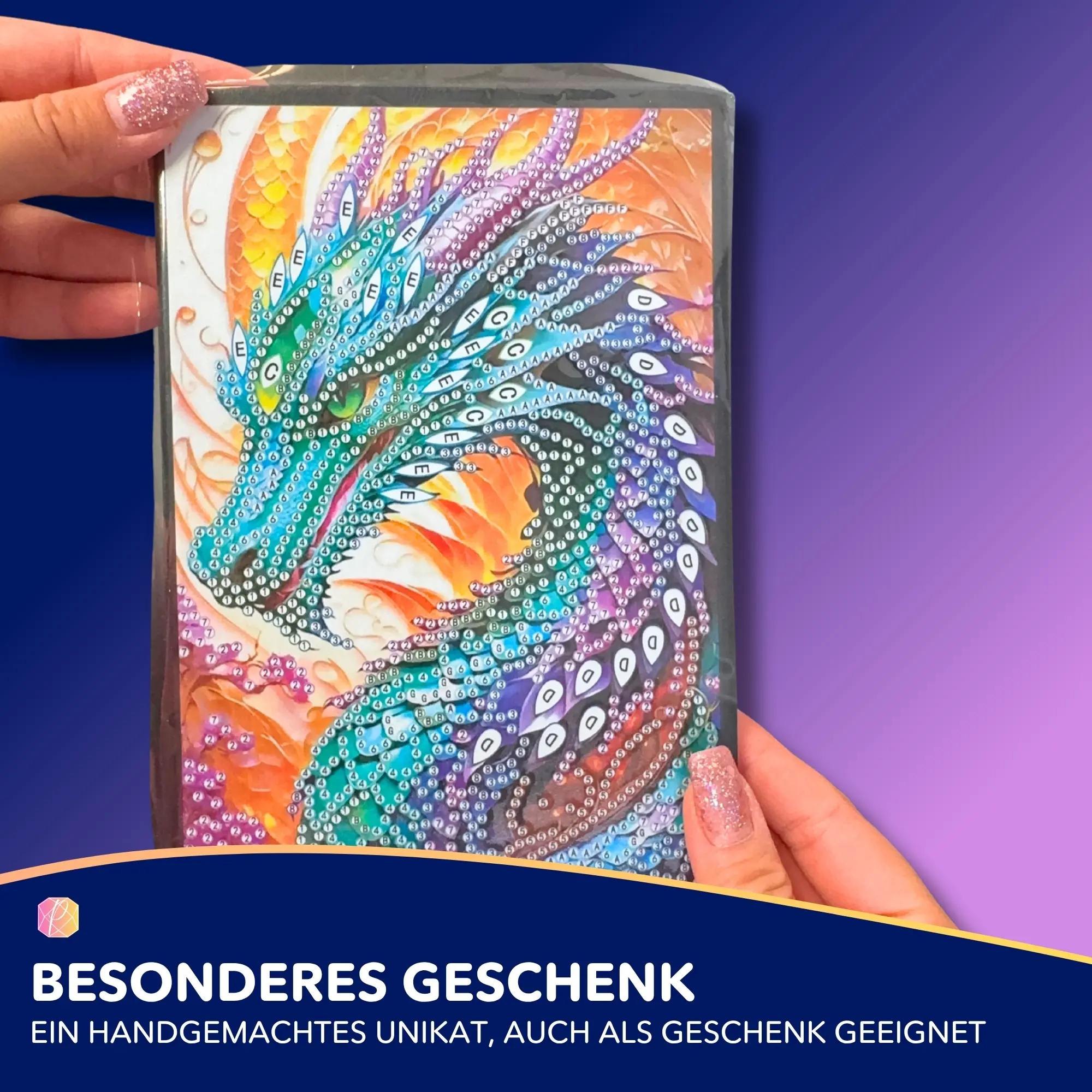 Diamond Painting Notizbuch - Drache - Image 5