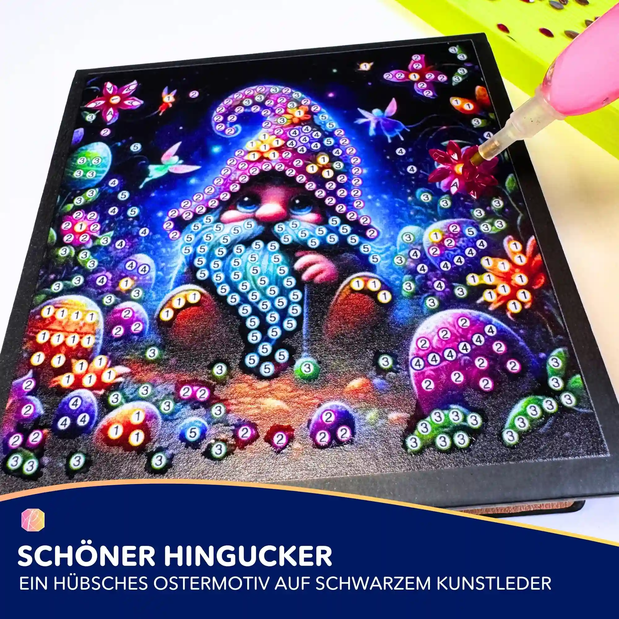 Diamond Painting Notizzettel - Osterzwerg - Image 5