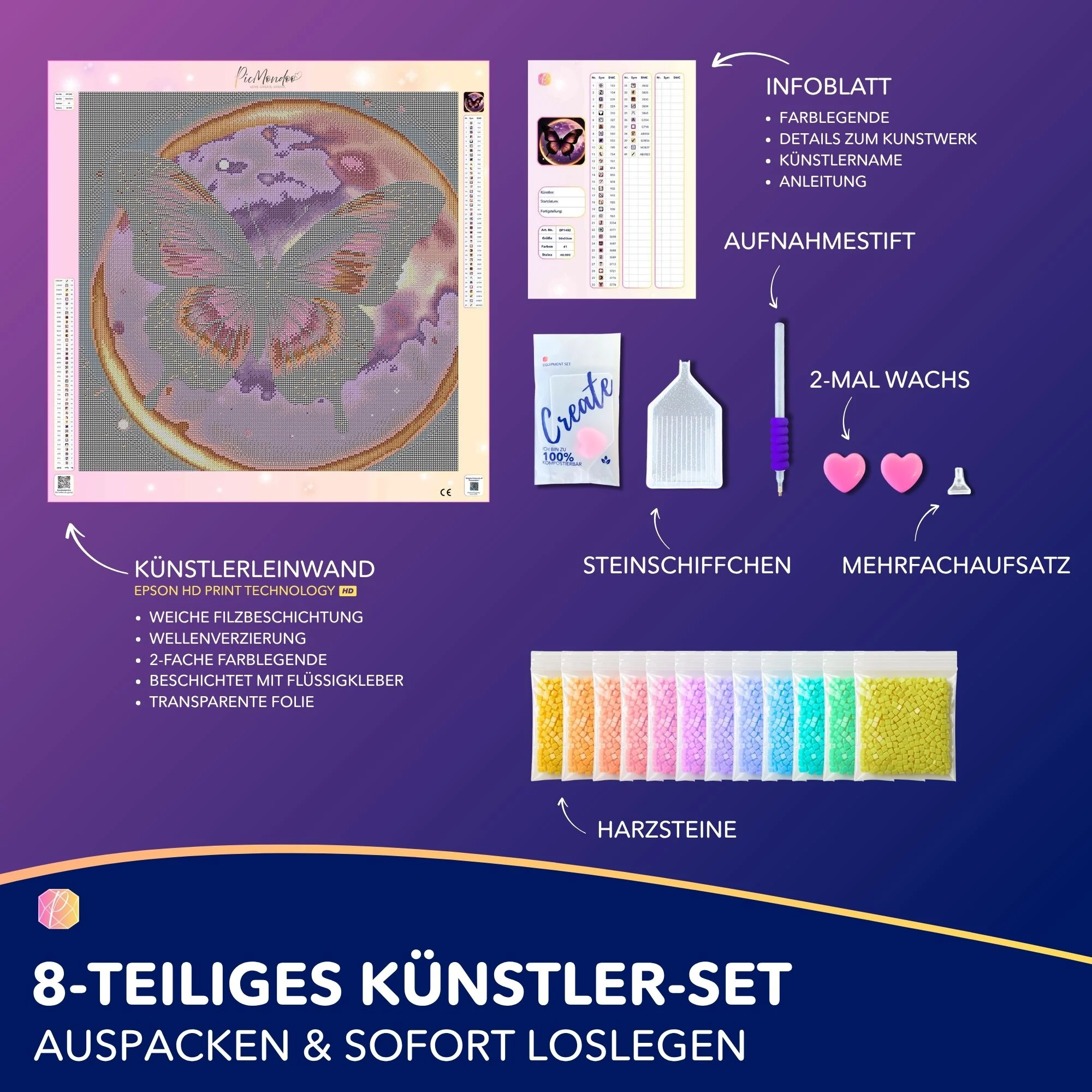 Diamond Painting - Purple Moon - Image 4