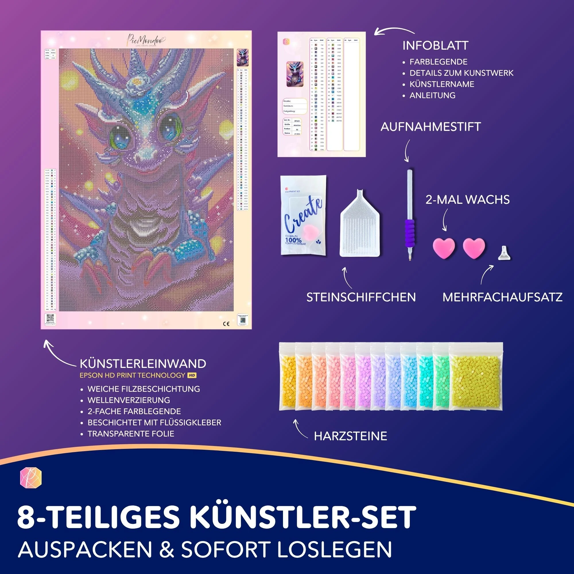 Diamond Painting Multi Special - Cute Dragon - Image 4