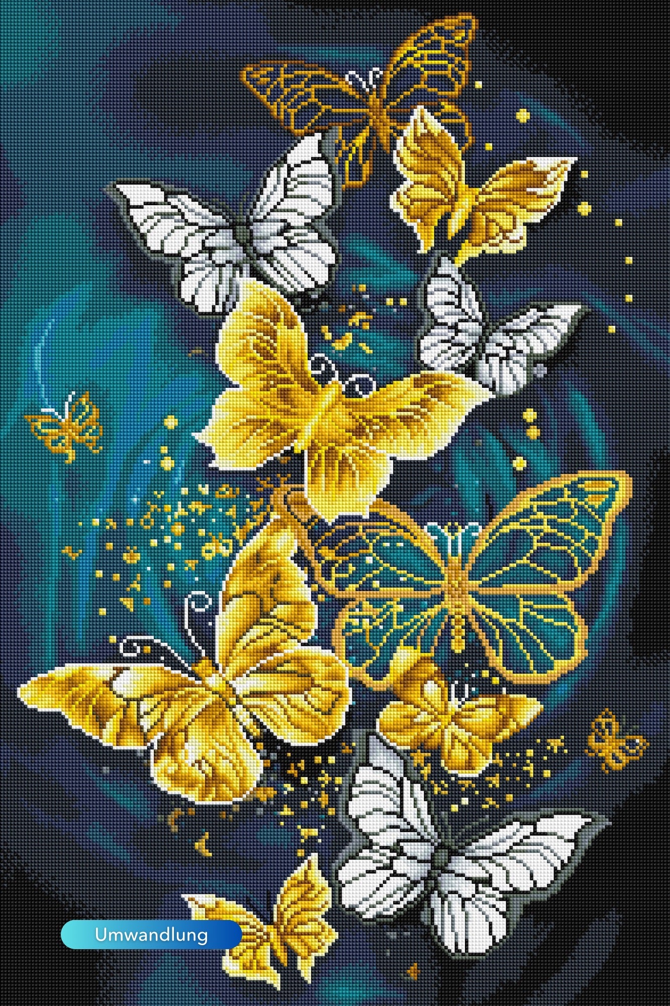 Diamond Painting Multi Special - Goldene Schmetterlinge - Image 2