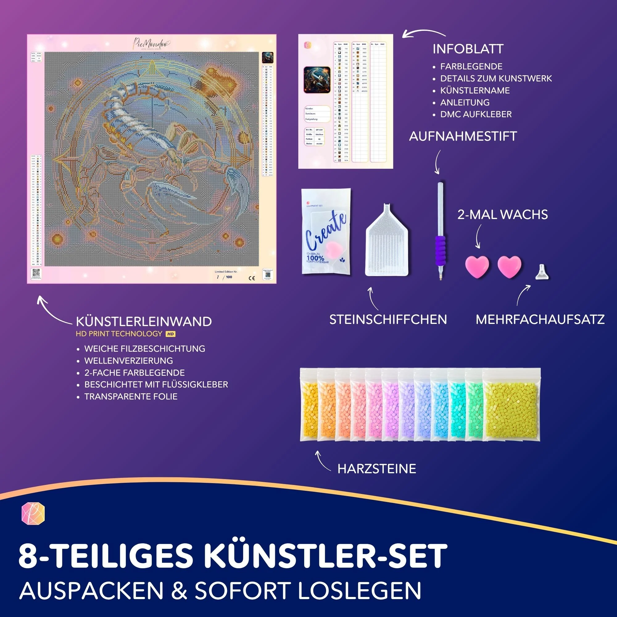 Diamond Painting - Sternzeichen Skorpion "Limited Edition" - Image 4